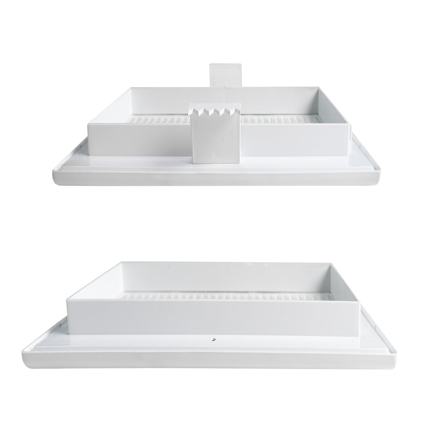 White Duo Smart Louvre Vent with Fly Mesh, 135mm x 135mm