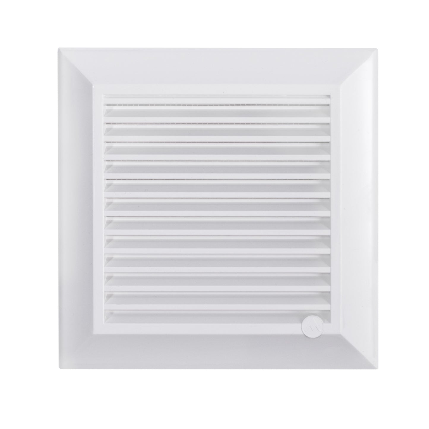 White Duo Smart Louvre Vent with Fly Mesh, 165mm x 165mm