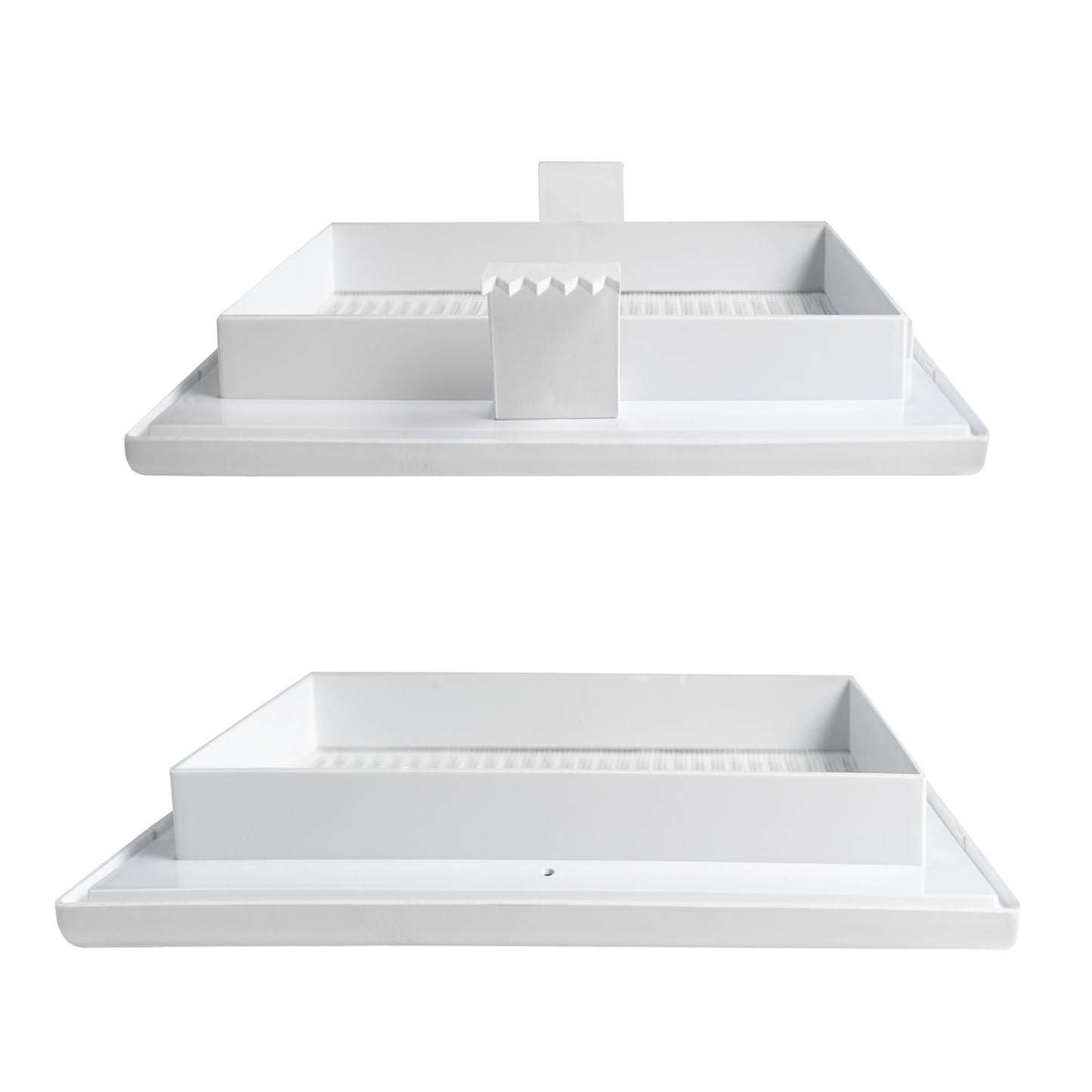 White Duo Smart Louvre Vent with Fly Mesh, 165mm x 165mm