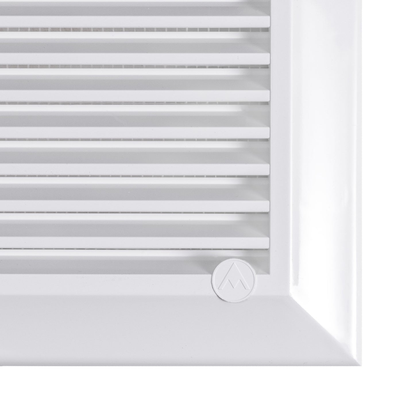 White Duo Smart Louvre Vent with Fly Mesh, 165mm x 165mm