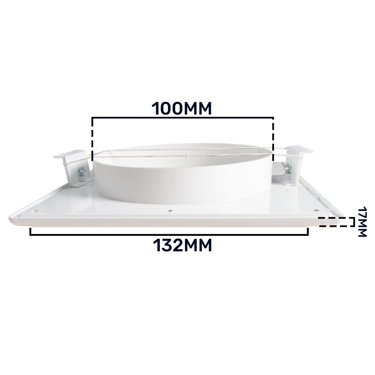 White Duo Smart Louvre Vent with Fly Mesh, 100mm x 100mm