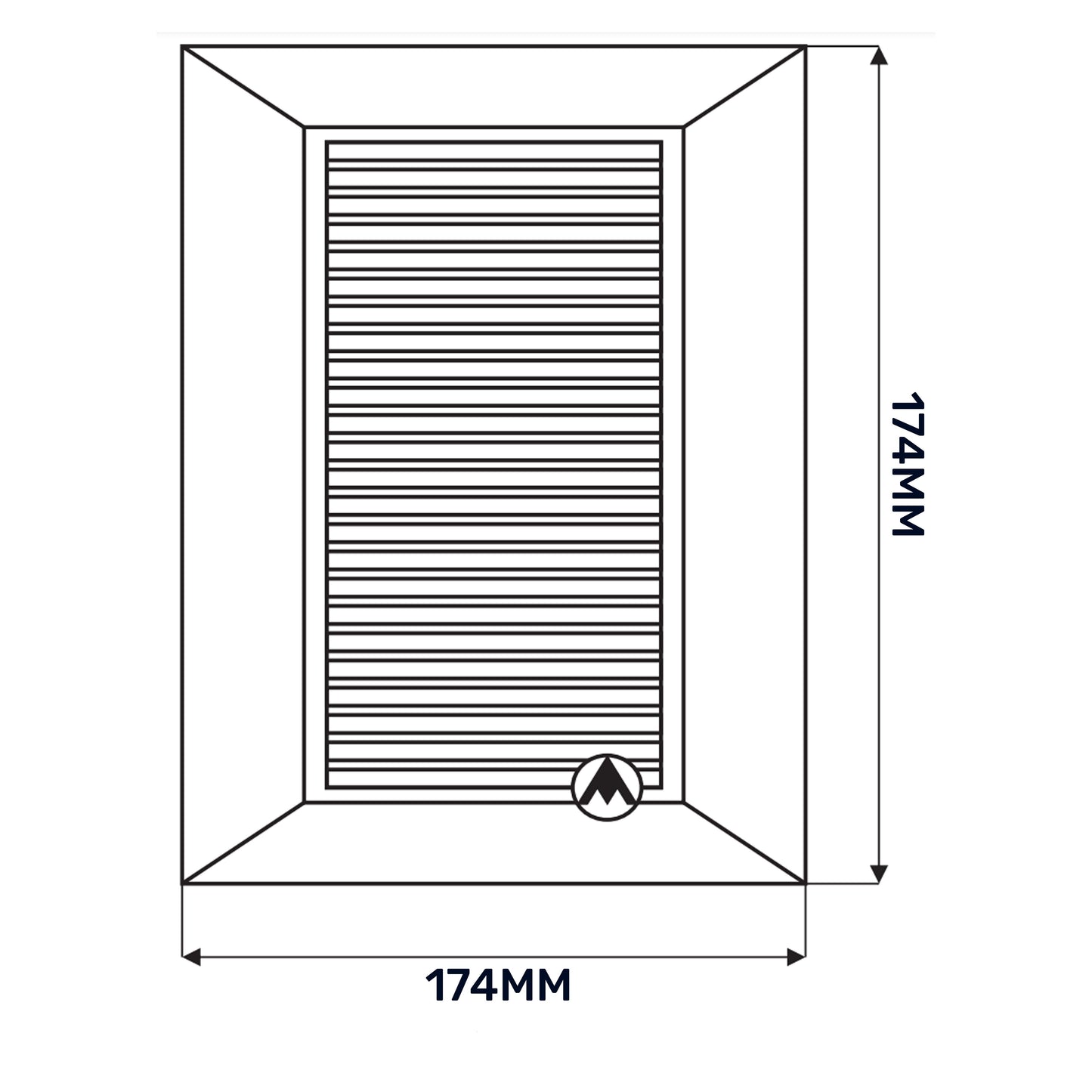 White Duo Smart Louvre Vent with Fly Mesh, 100mm x 100mm