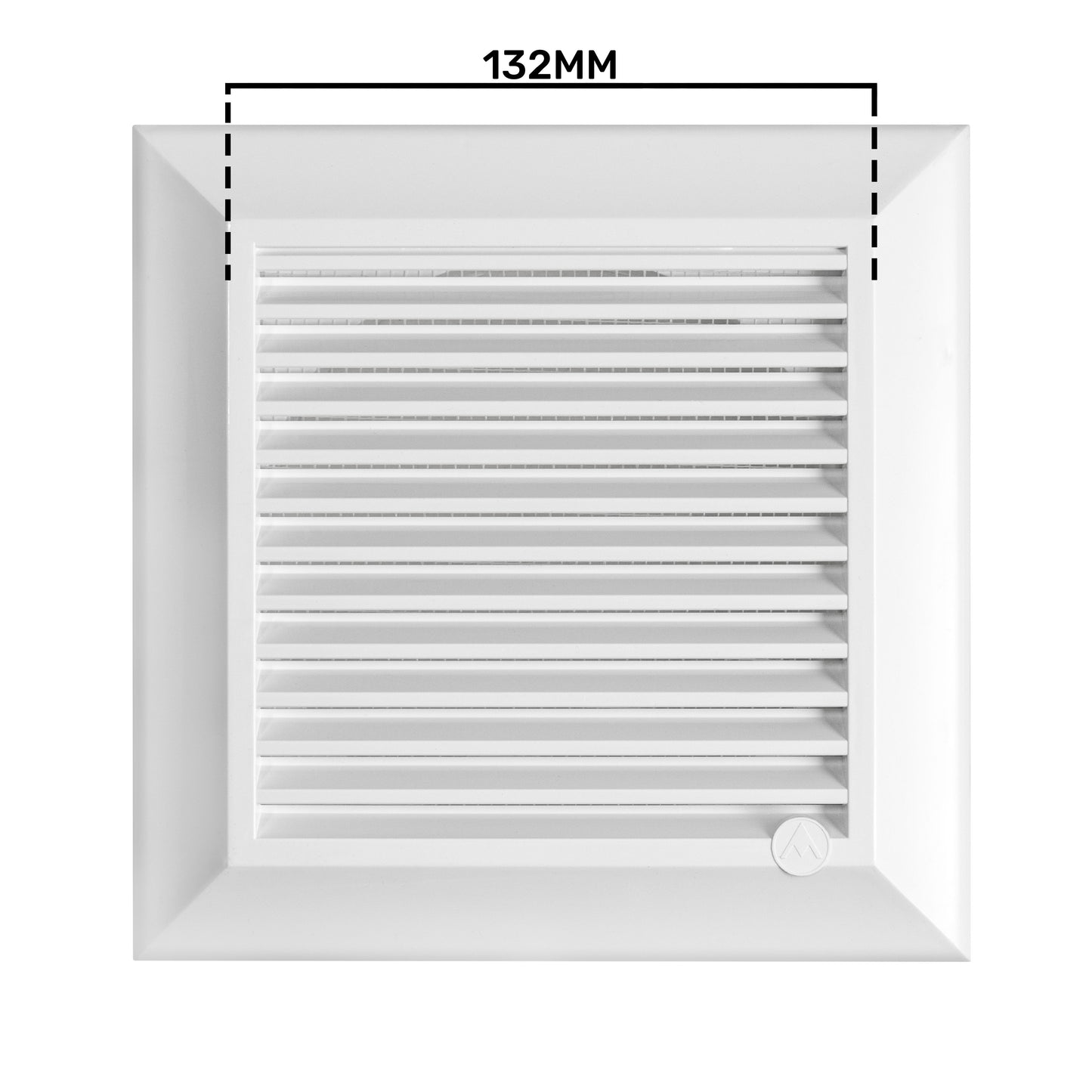 White Duo Smart Louvre Vent with Fly Mesh, 100mm x 100mm