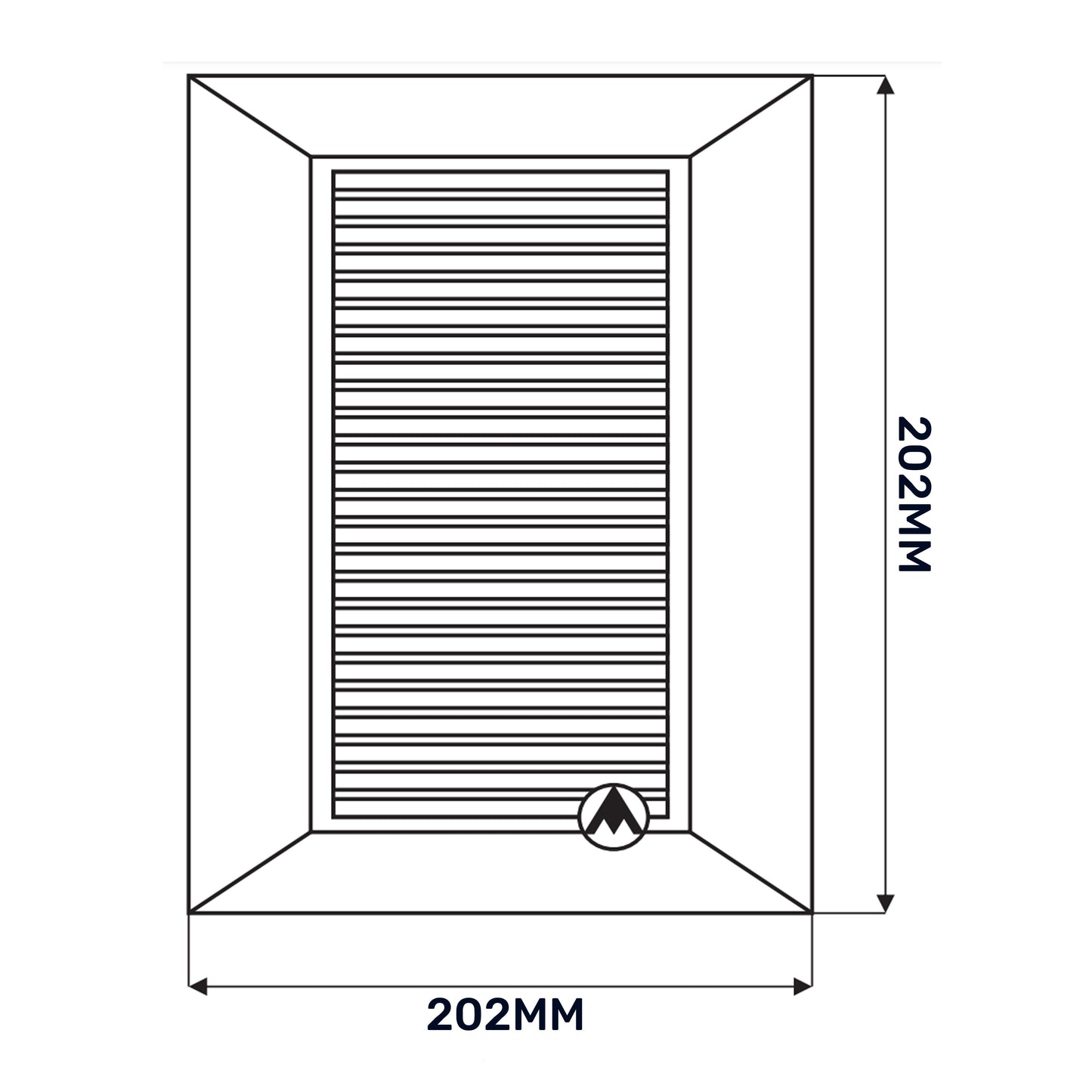 White Duo Smart Louvre Vent with Fly Mesh, 150mm x 150mm