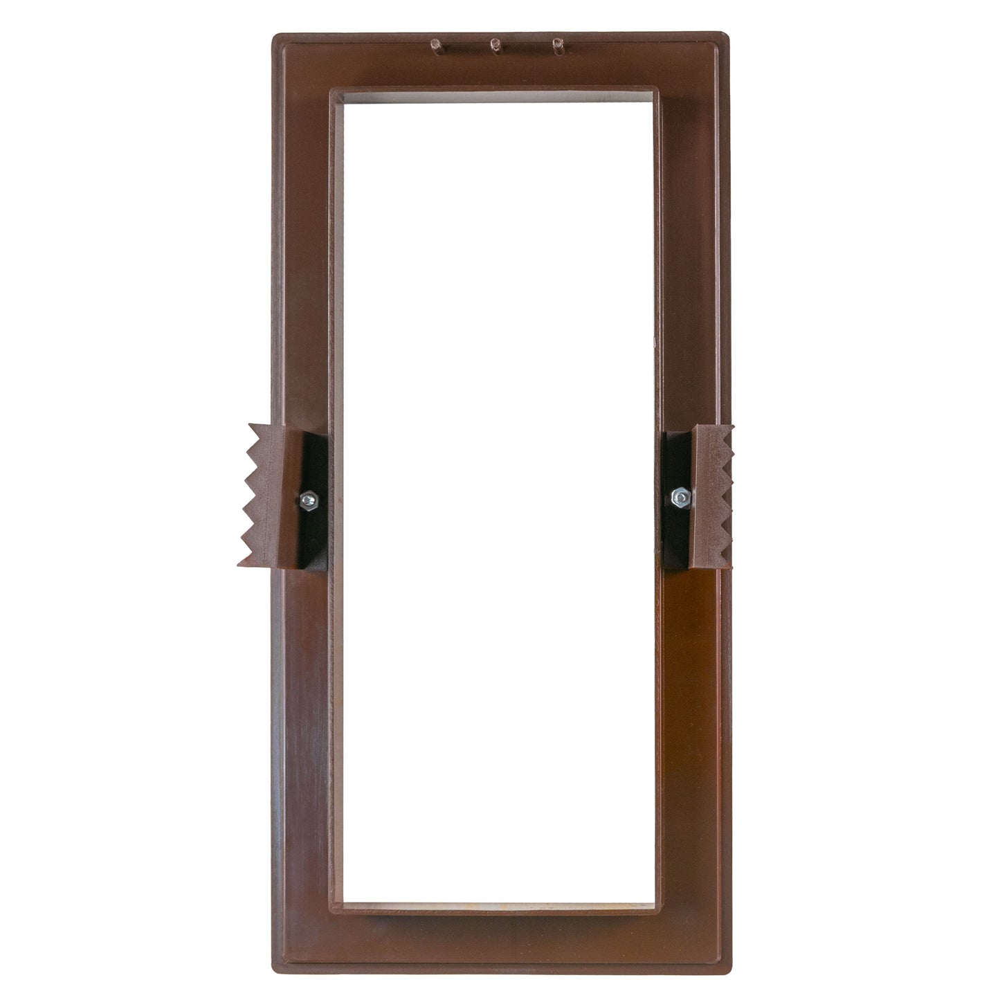Brown Duo Smart Louvre Vent with Fly Mesh, 90mm x 240mm