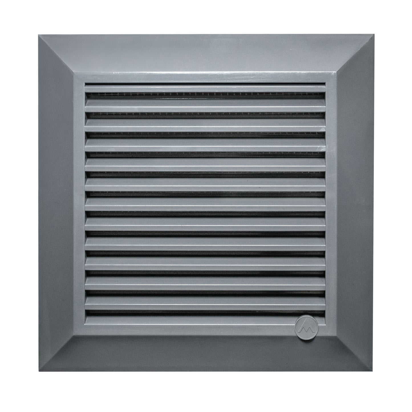 Grey Duo Smart Louvre Vent with Fly Mesh, 135mm x 135mm