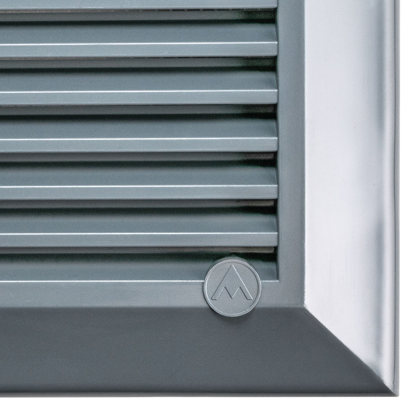 Grey Duo Smart Louvre Vent with Fly Mesh, 135mm x 135mm