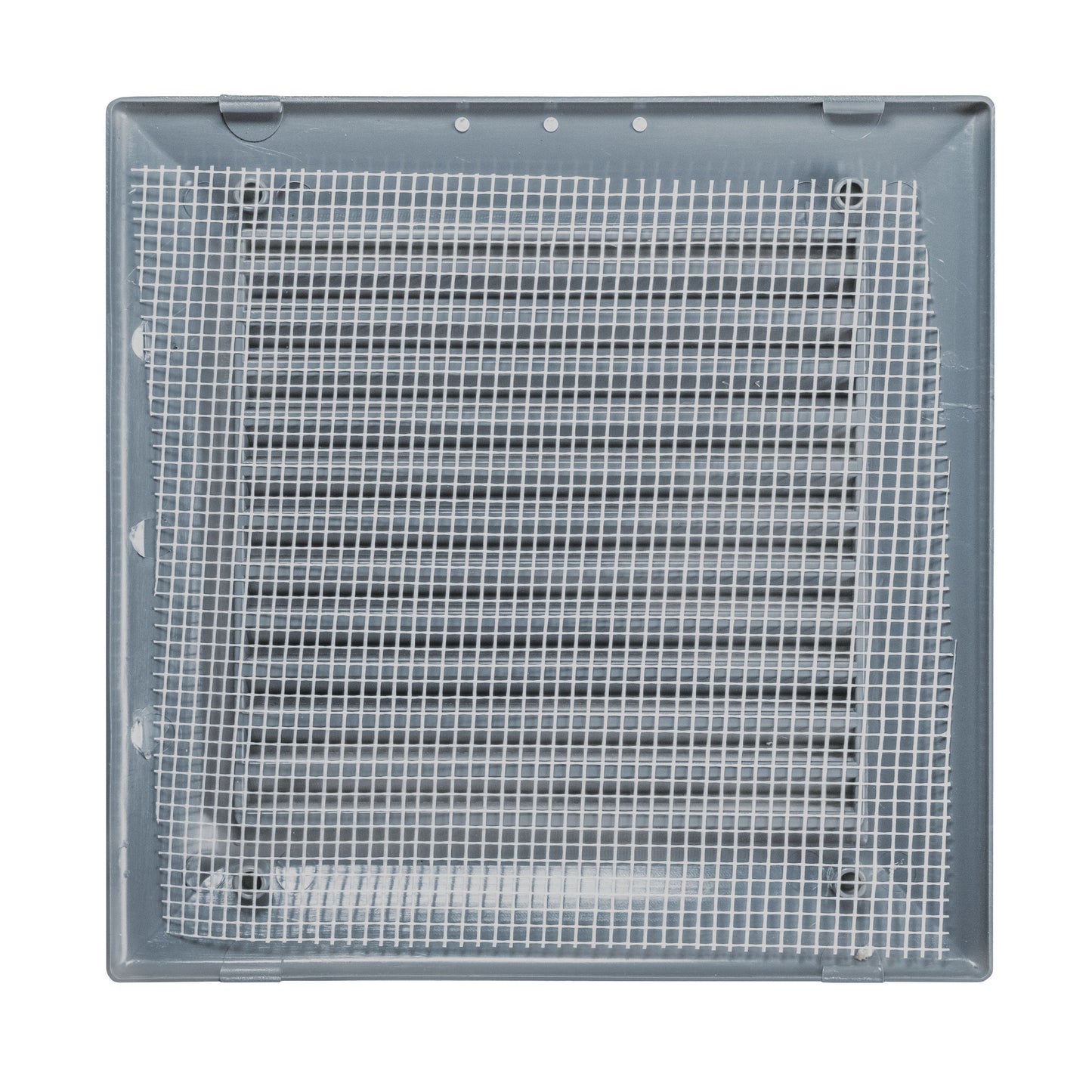 Grey Duo Smart Louvre Vent with Fly Mesh, 135mm x 135mm
