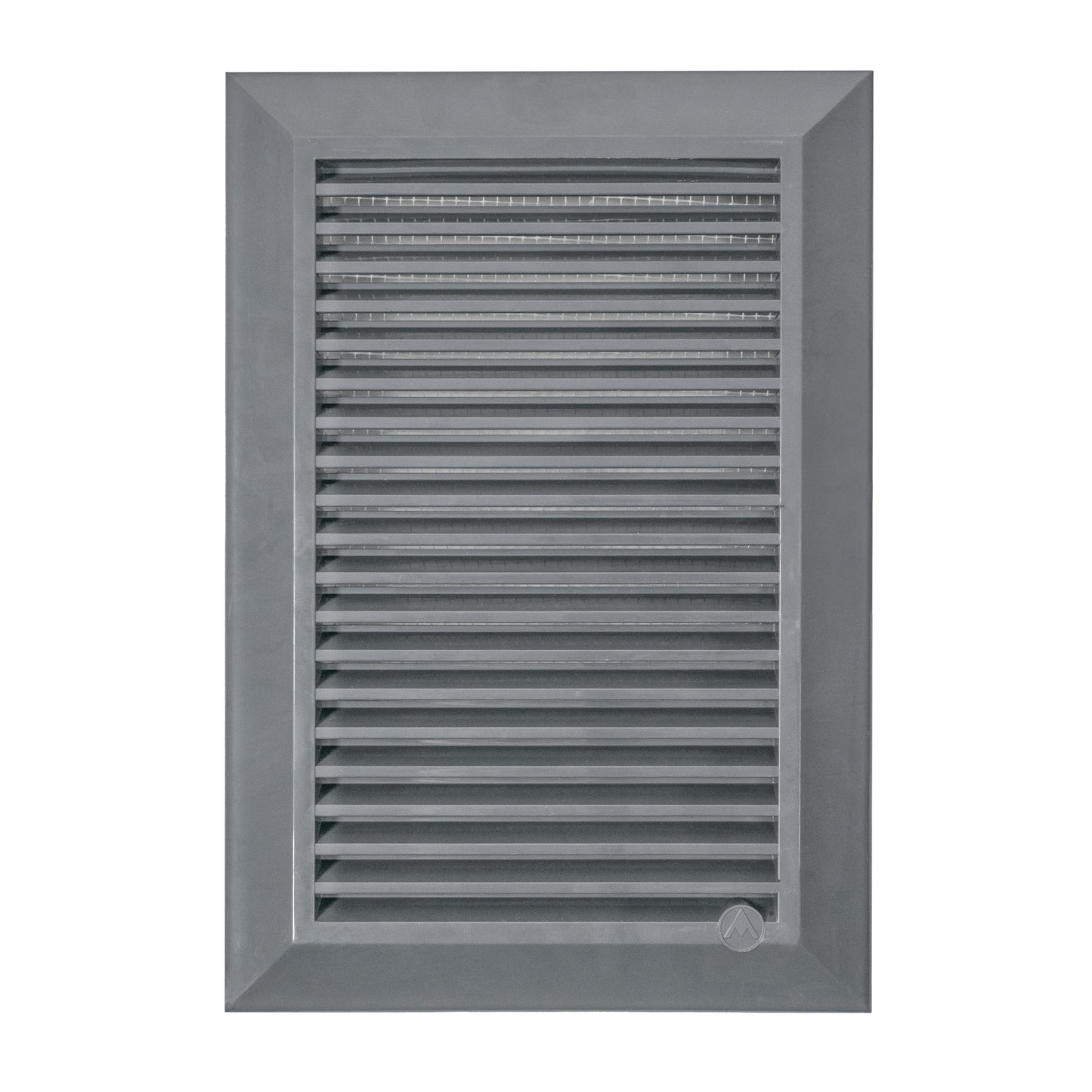 Grey Duo Smart Louvre Vent with Fly Mesh, 140mm x 210mm