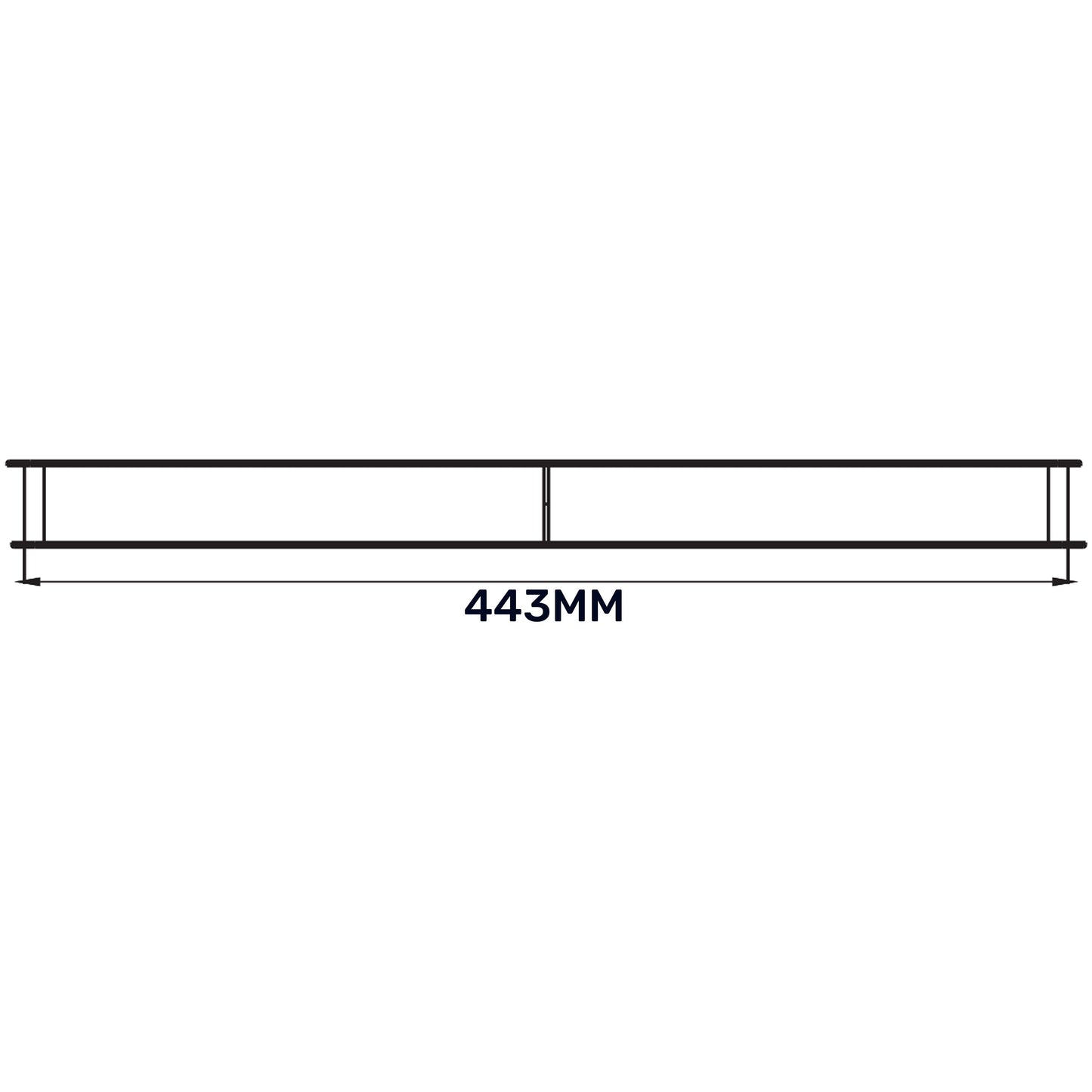 White Rectangle Louvre Door Vent, 90mm x 445mm