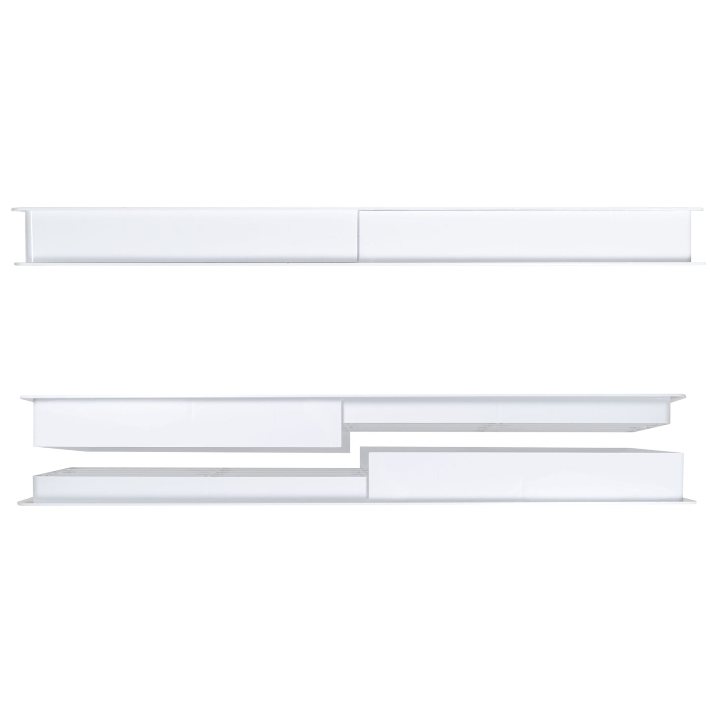White Rectangle Louvre Door Vent, 90mm x 445mm