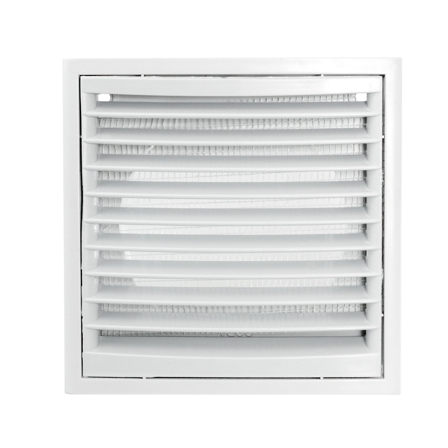 White External Louvre Vent with Fly Screen, 100mm x 125mm