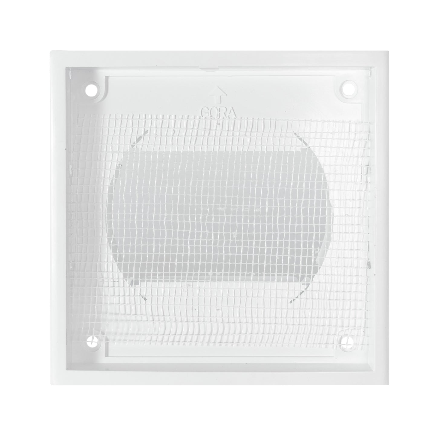 White External Louvre Vent with Fly Screen, 100mm x 125mm
