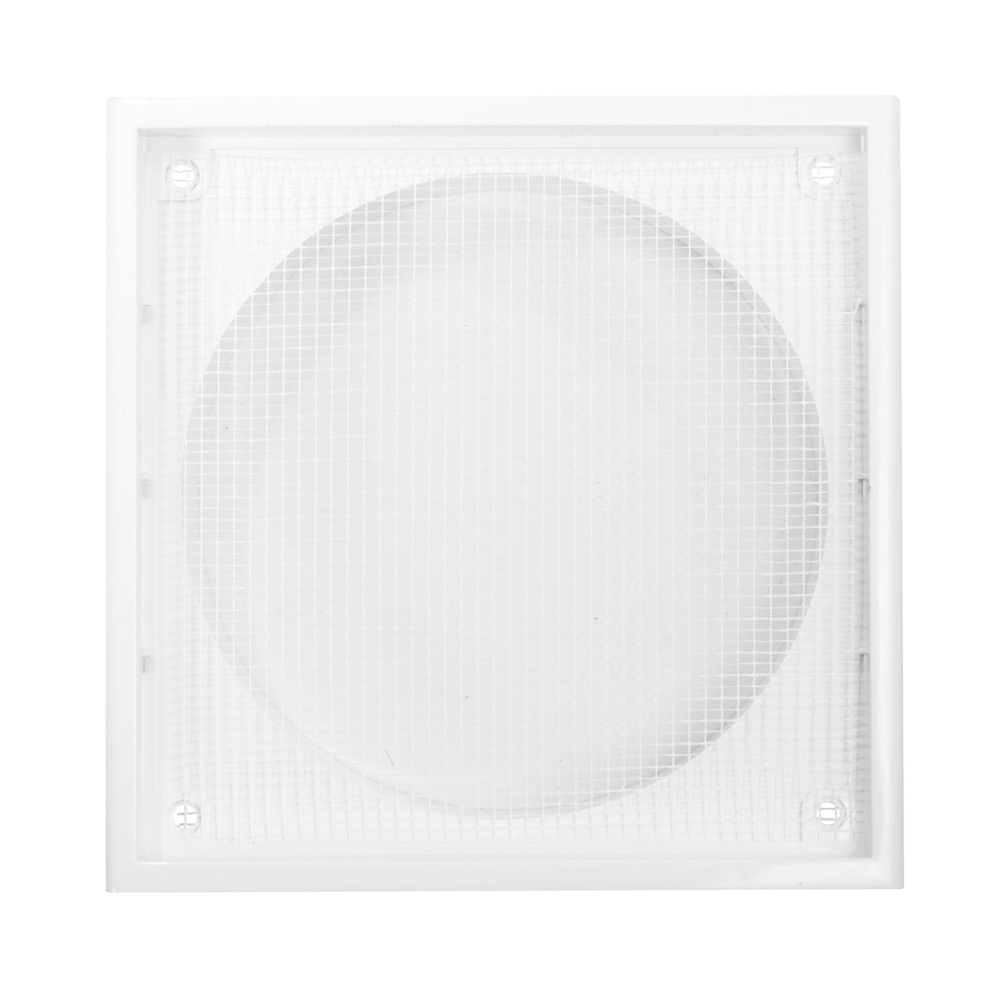 White External Louvre Vent with Fly Screen, 150mm x 150mm
