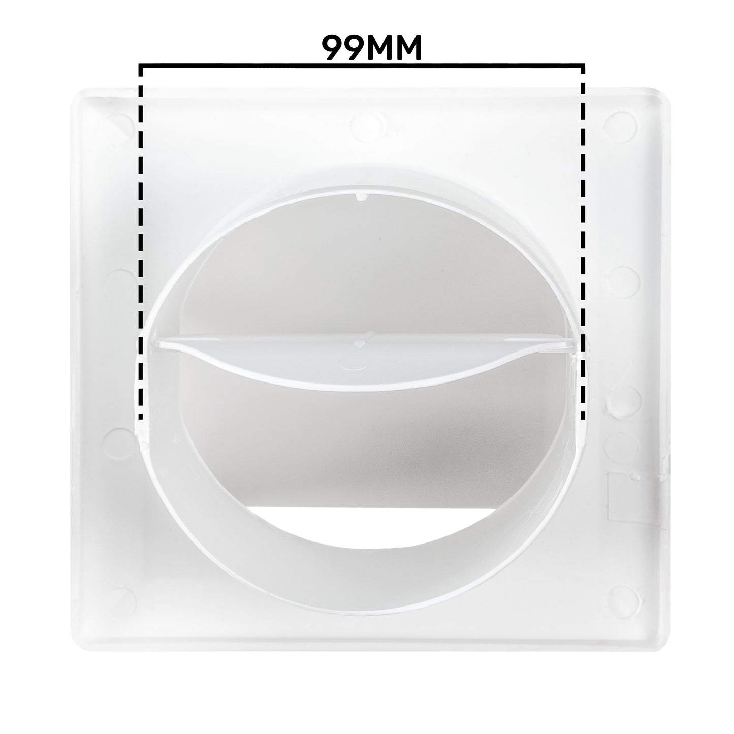 White External Louvre Vent with Hood, 100mm x 100mm