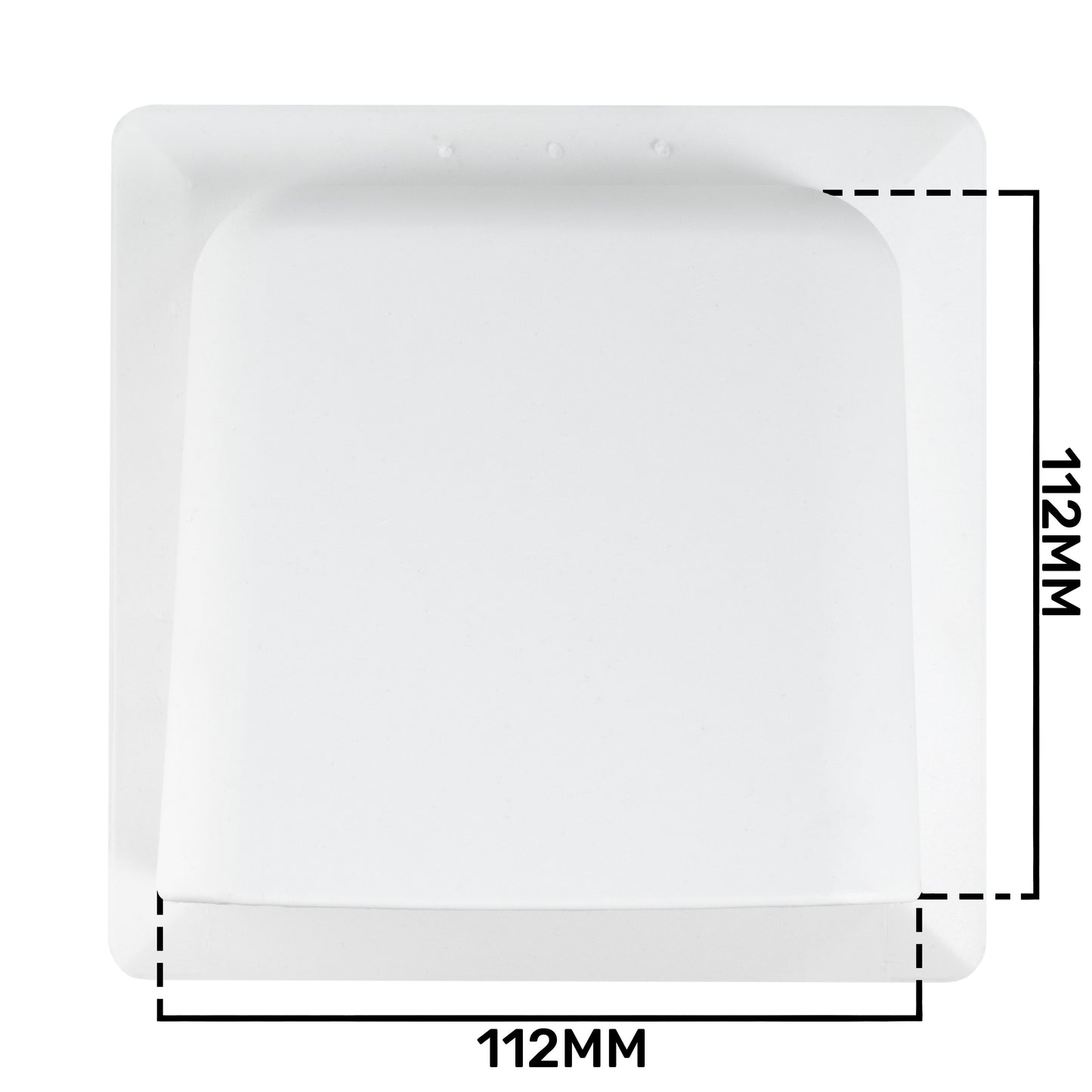 White External Louvre Vent with Hood, 100mm x 100mm