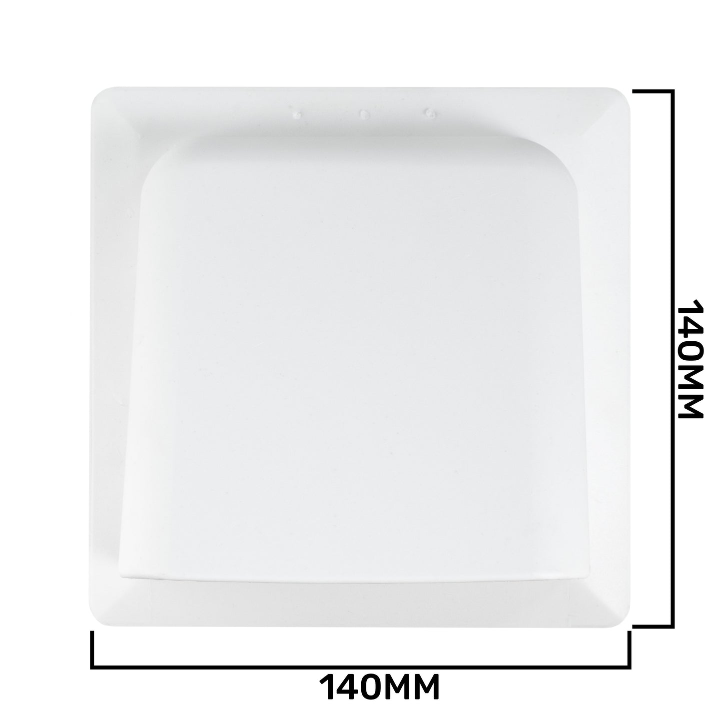 White External Louvre Vent with Hood, 100mm x 100mm