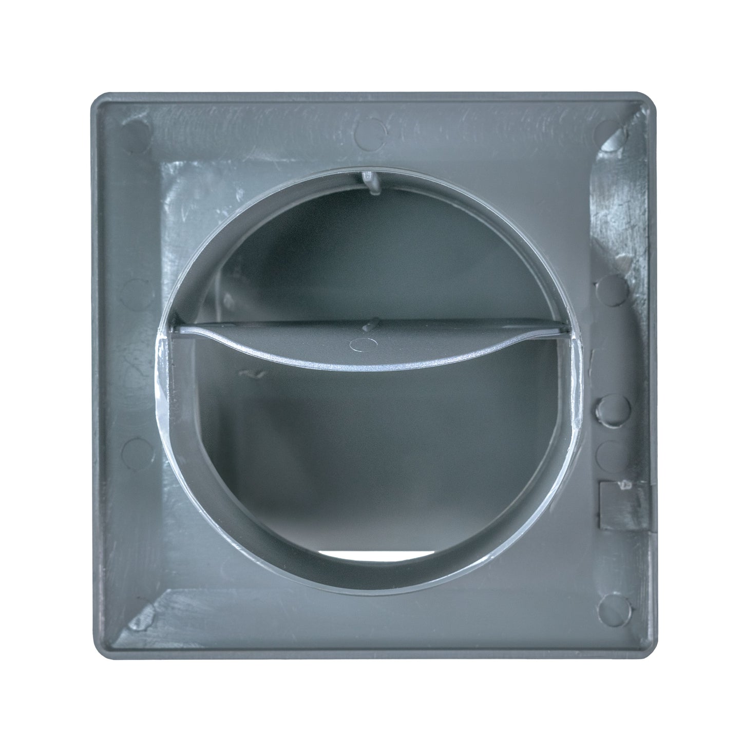 Grey External Louvre Vent with Hood, 100mm x 100mm