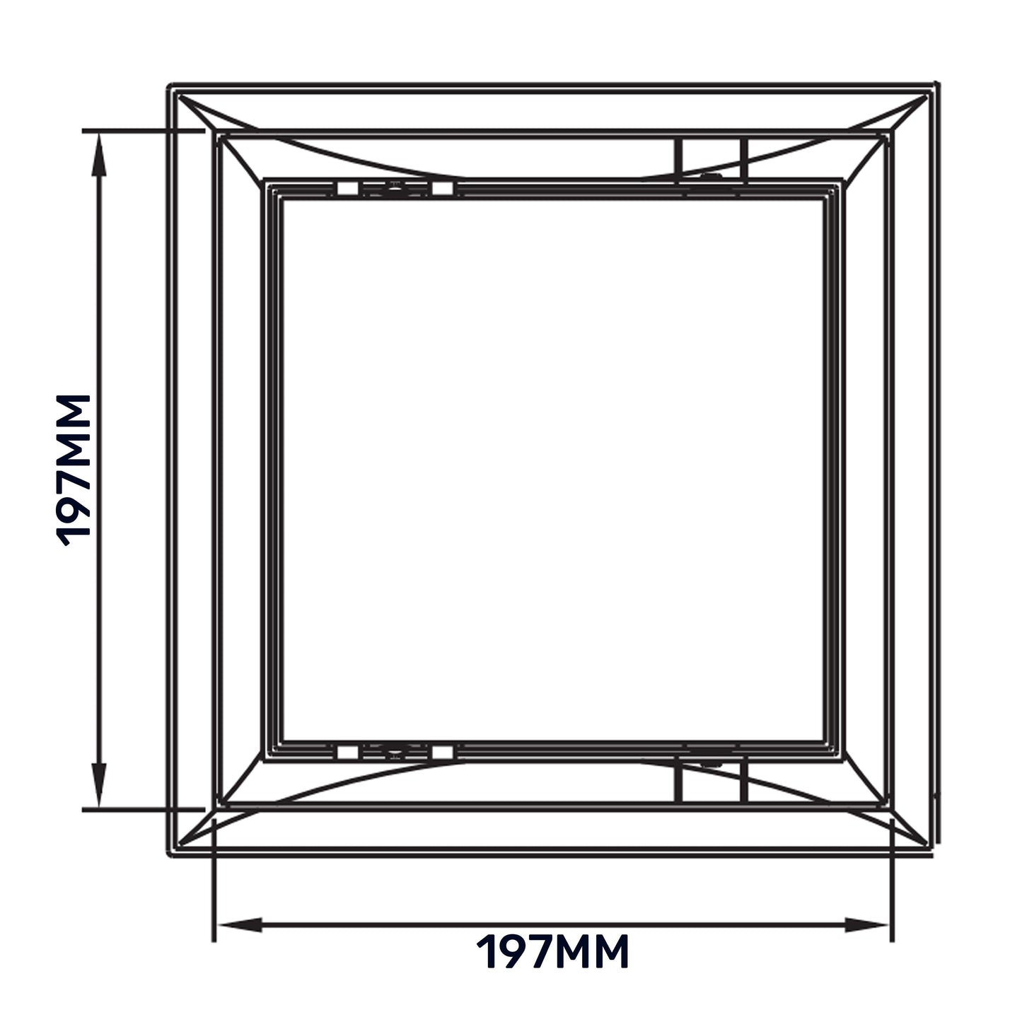 White Access Panel Service Door, 200mm x 200mm