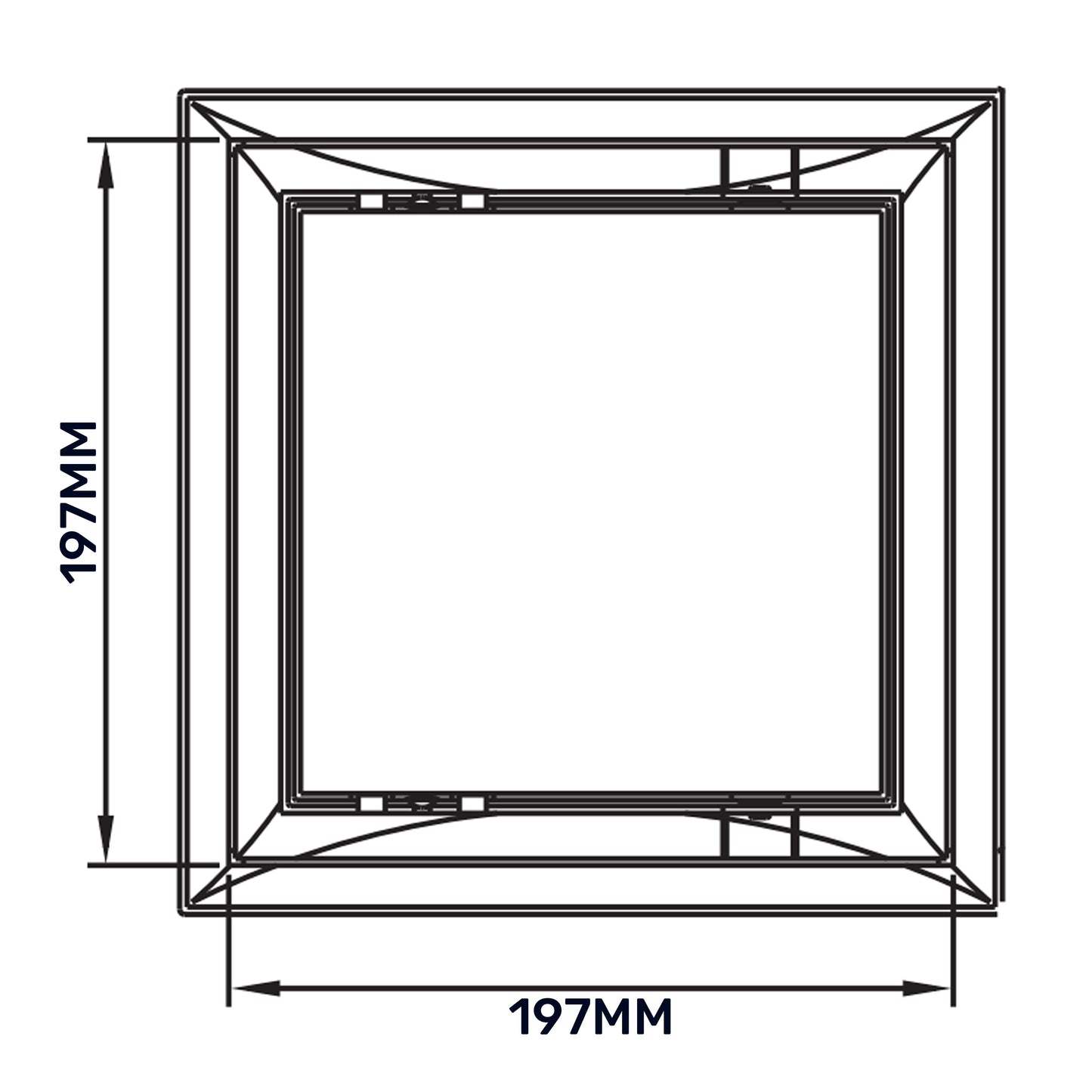White Access Panel Service Door, 200mm x 200mm