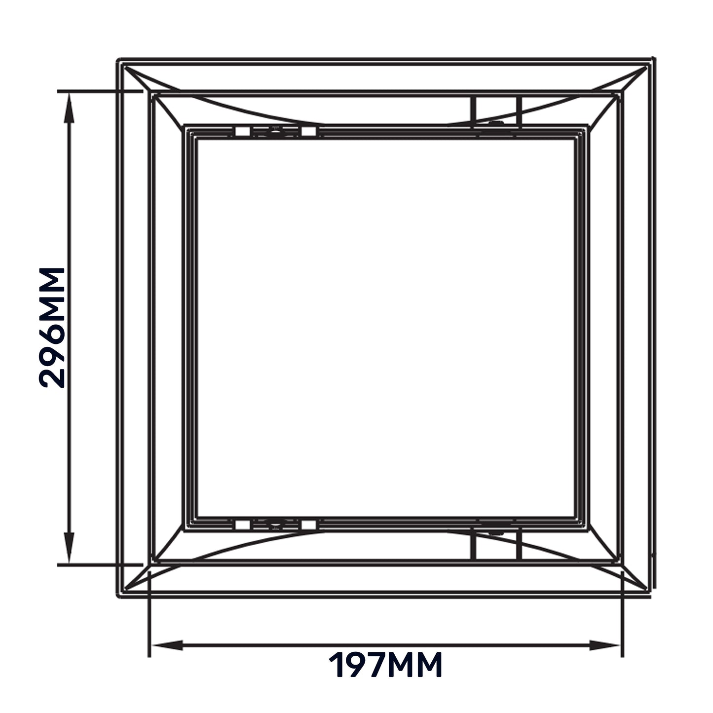 White Access Panel Service Door, 200mm x 300mm