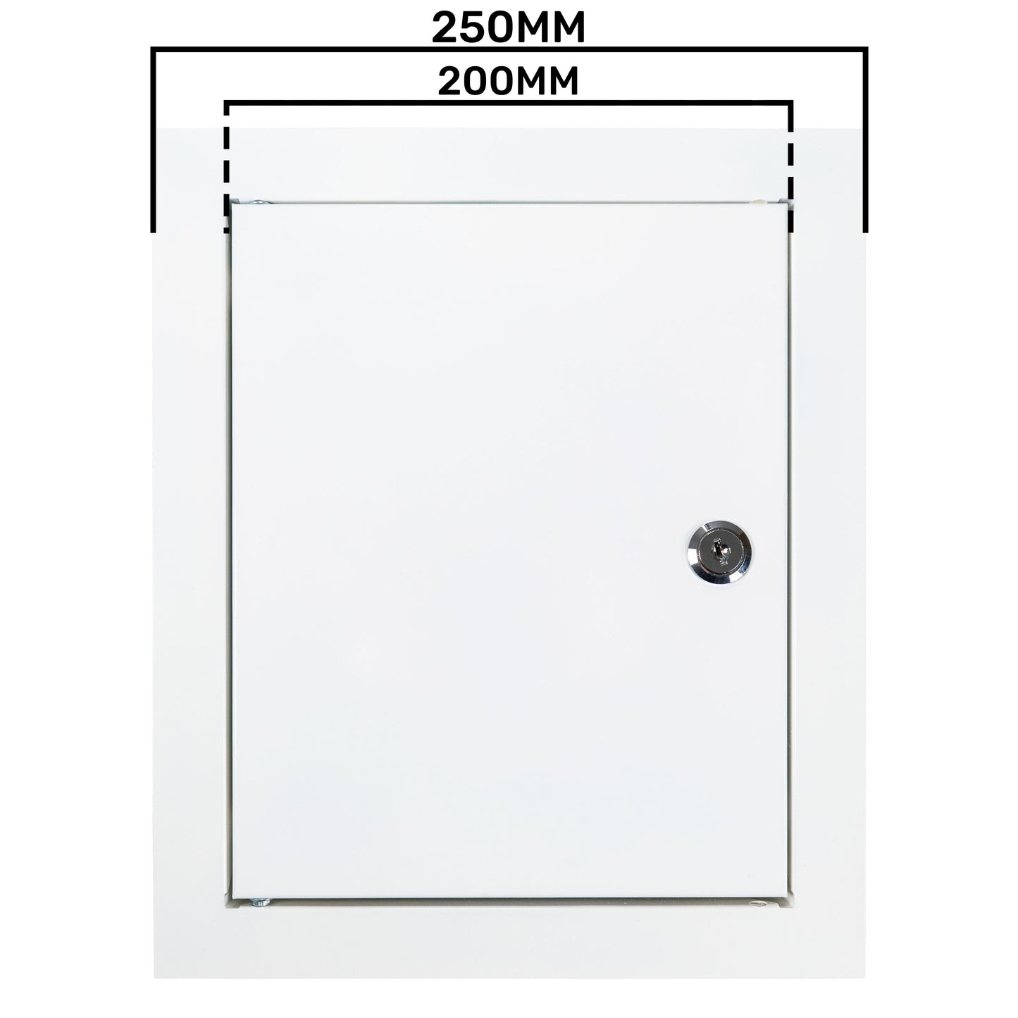 Lockable White Access Panel Service Door, 200mm x 250mm