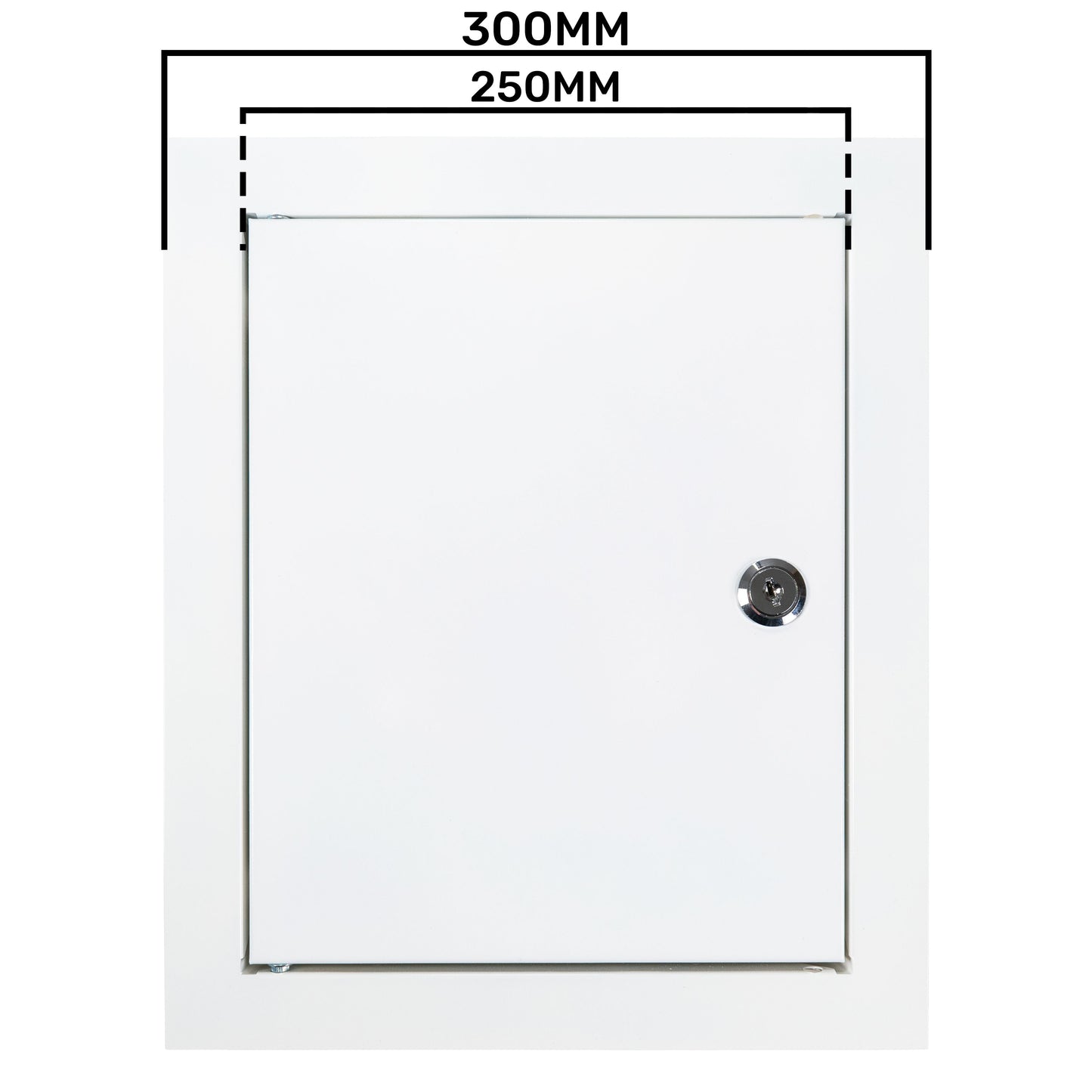 Lockable White Access Panel Service Door, 250mm x 300mm