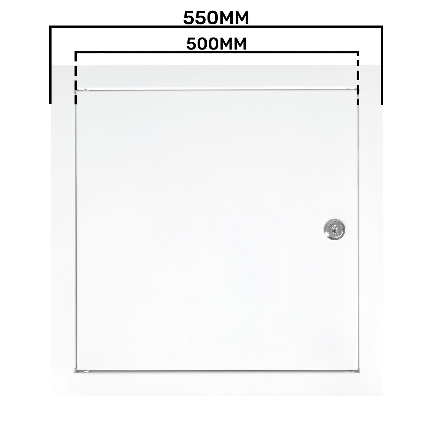 Lockable White Access Panel Service Door, 500mm x 500mm