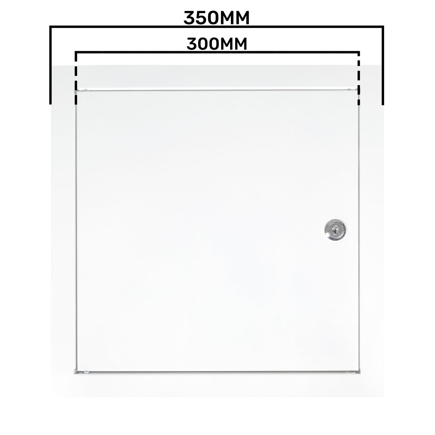 Lockable White Access Panel Service Door, 300mm x 300mm