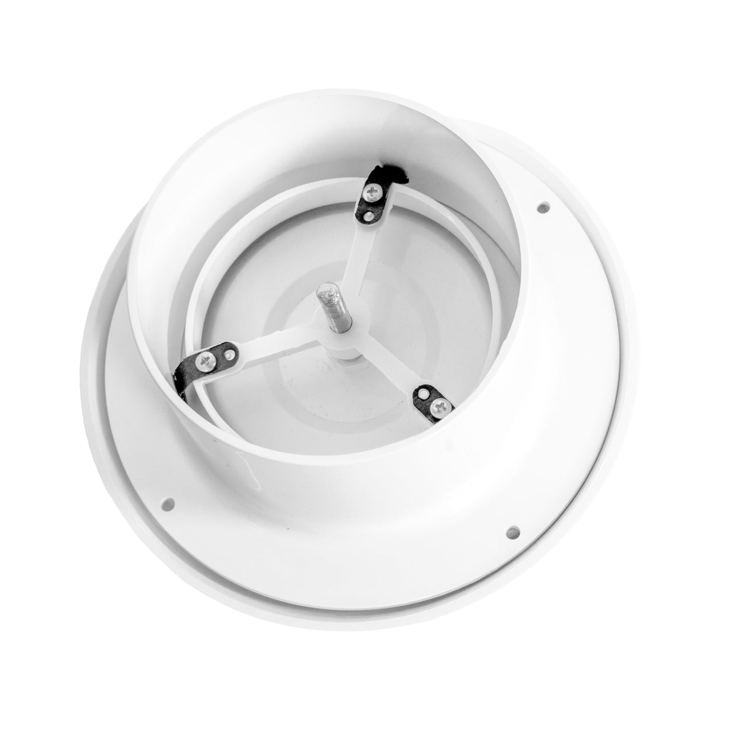 White Anemostat Intake Ceiling Valve, 100mm