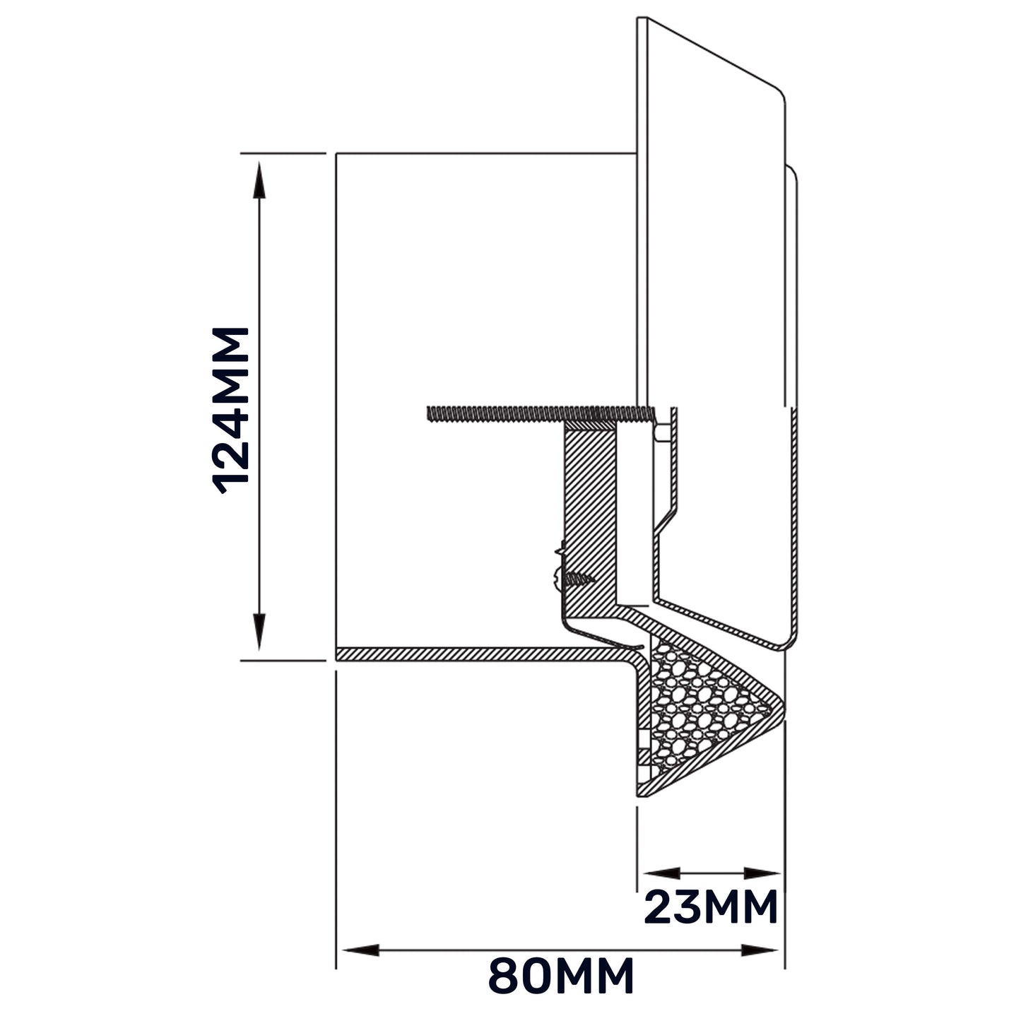 White Anemostat Intake Ceiling Valve, 125mm