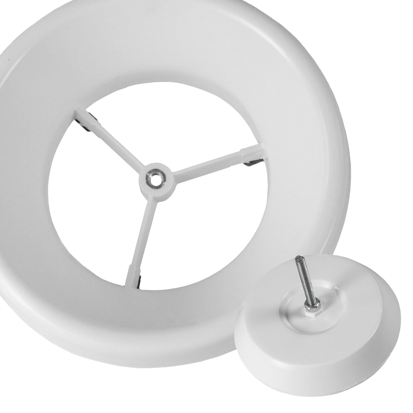 White Anemostat Intake Ceiling Valve, 125mm