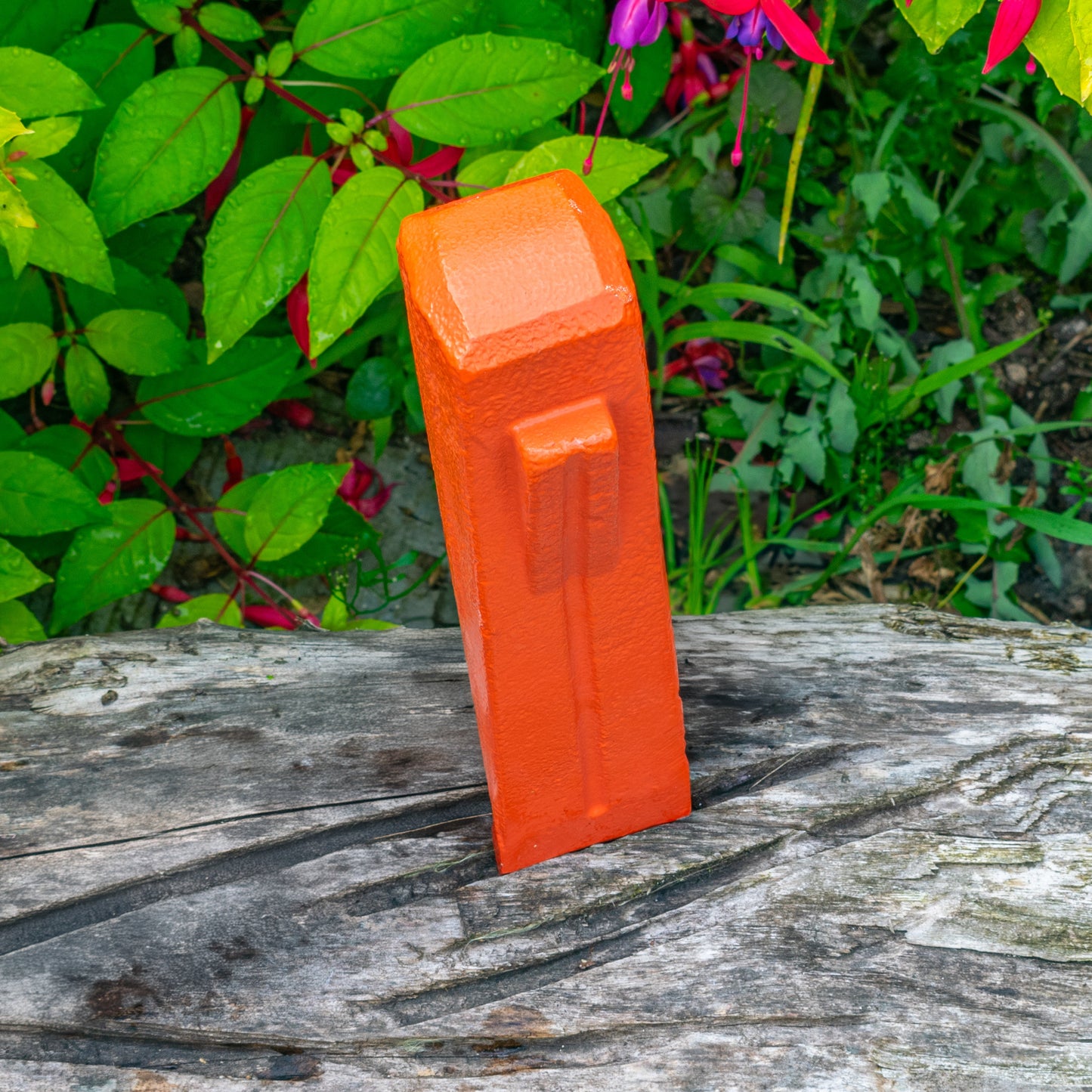 Red Spiked Steel Log Splitting Wedge, 2.3kg
