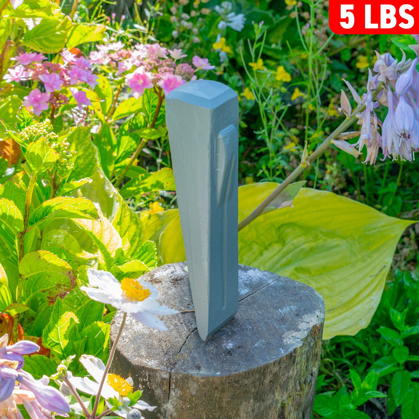 Grey Spiked Steel Log Splitting Wedge, 2.3kg