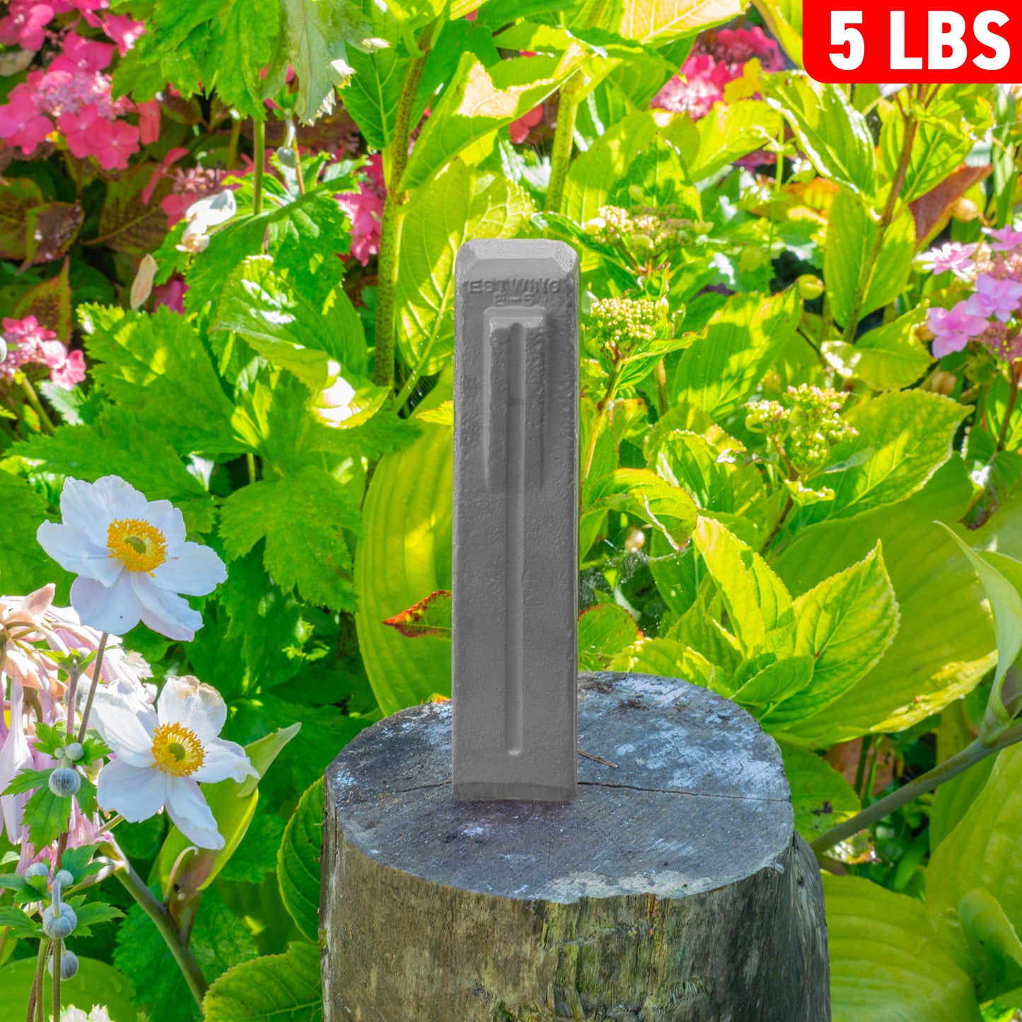 Grey Spiked Steel Log Splitting Wedge, 2.3kg