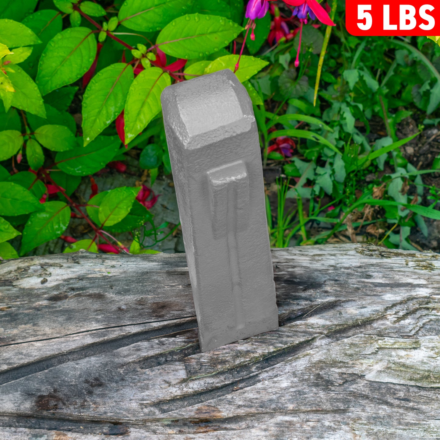 Grey Spiked Steel Log Splitting Wedge, 2.3kg