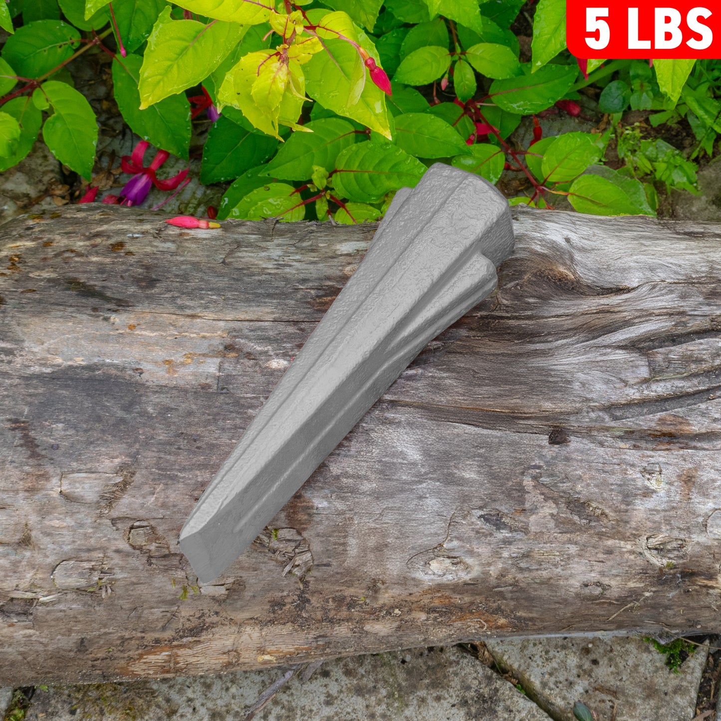 Grey Spiked Steel Log Splitting Wedge, 2.3kg