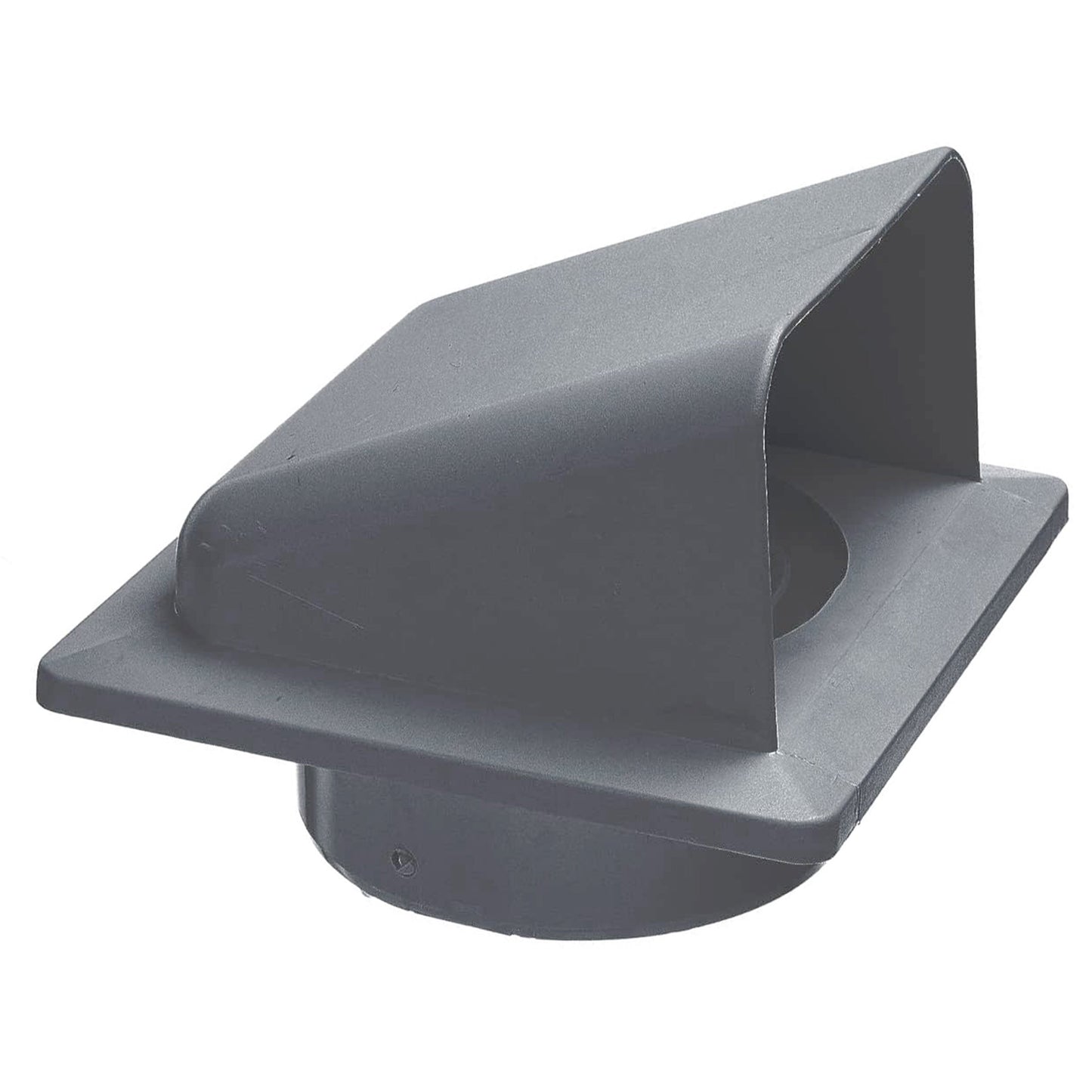 Grey External Louvre Vent with Hood, 100mm x 100mm