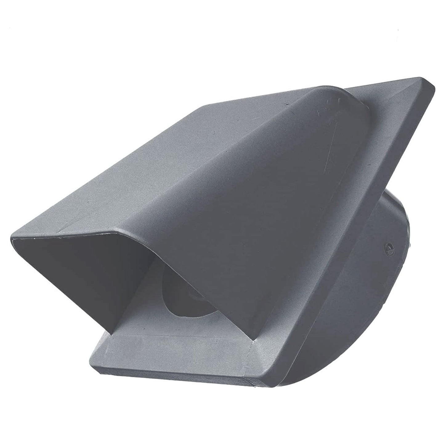 Grey External Louvre Vent with Hood, 100mm x 100mm