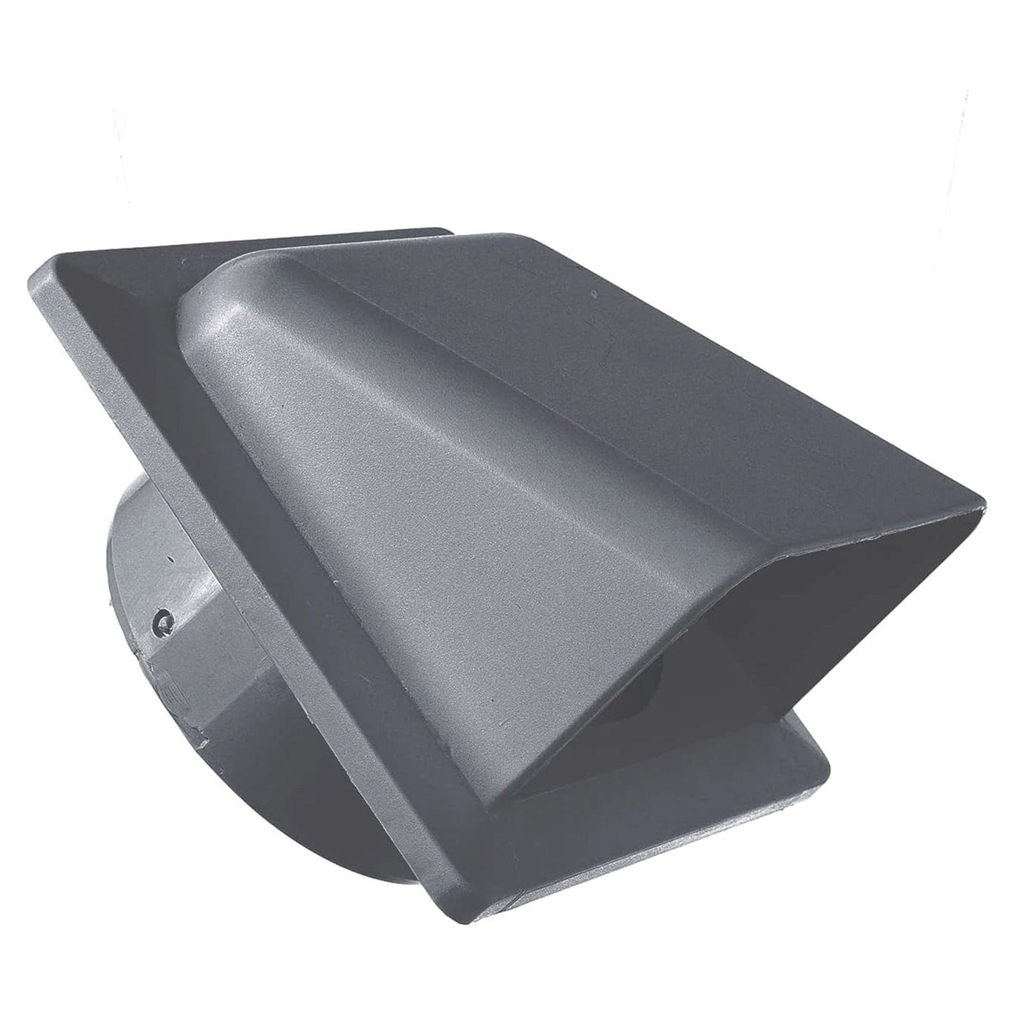 Grey External Louvre Vent with Hood, 100mm x 100mm