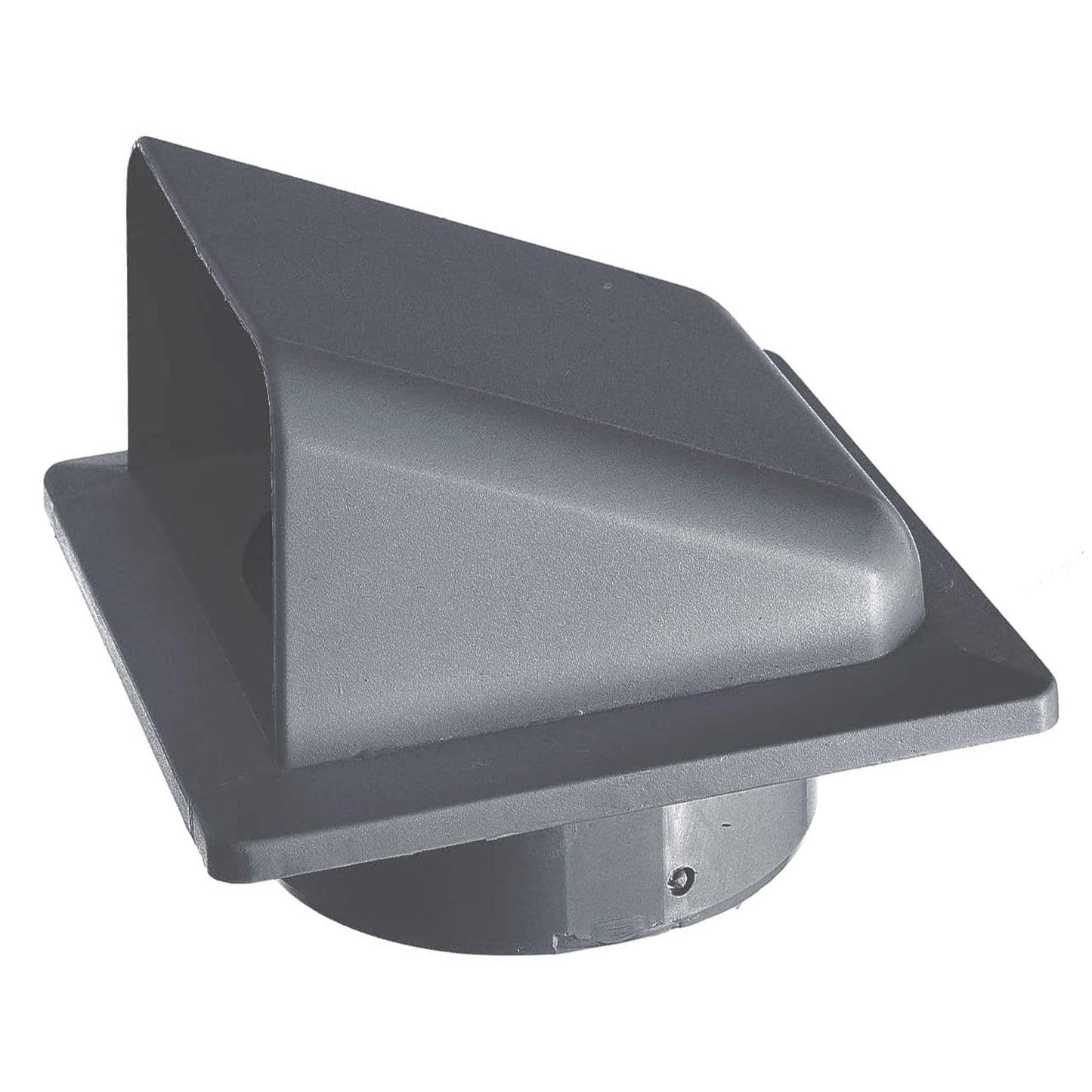 Grey External Louvre Vent with Hood, 100mm x 100mm