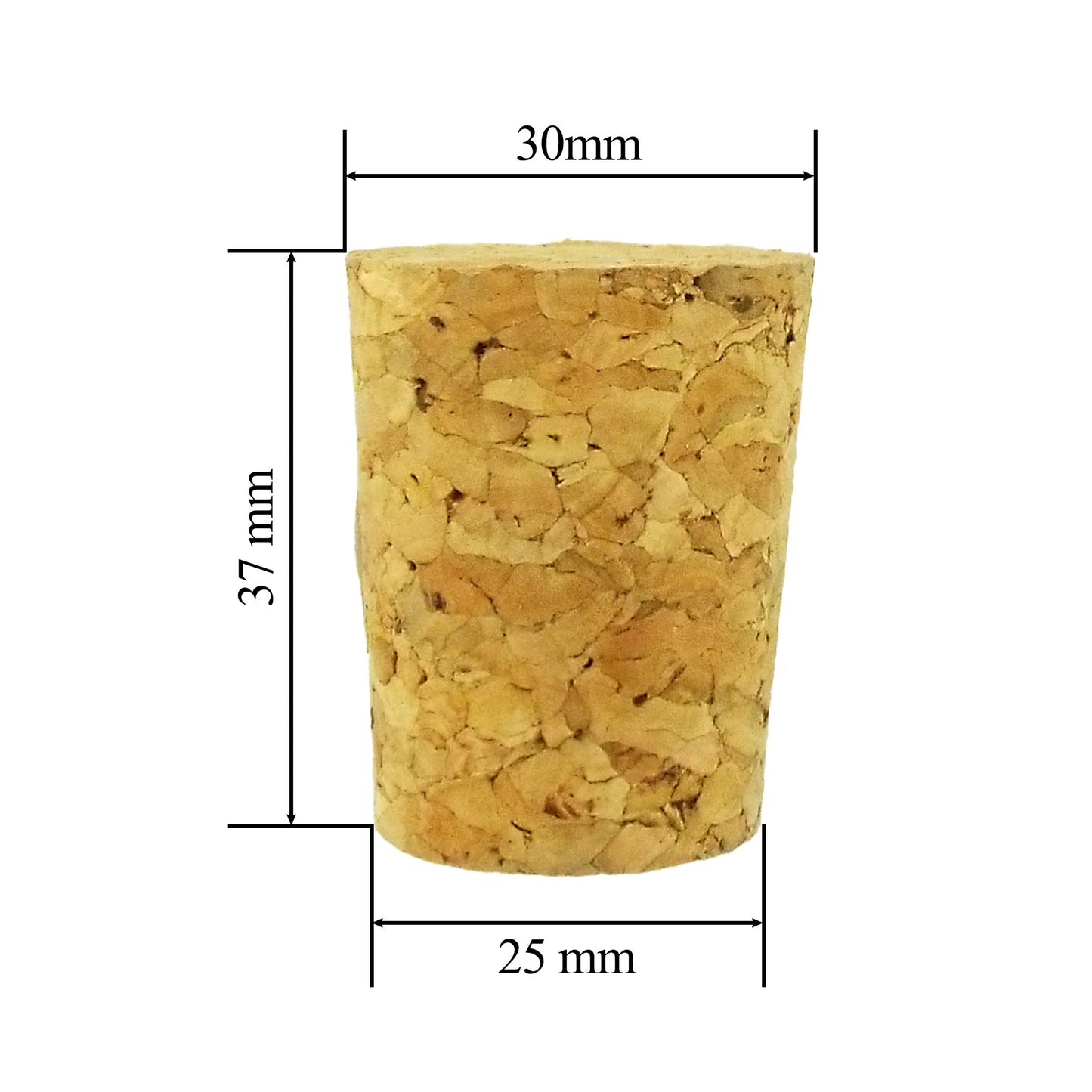 Tapered Demijohn & Bottle Cork, 30mm/ 25mm
