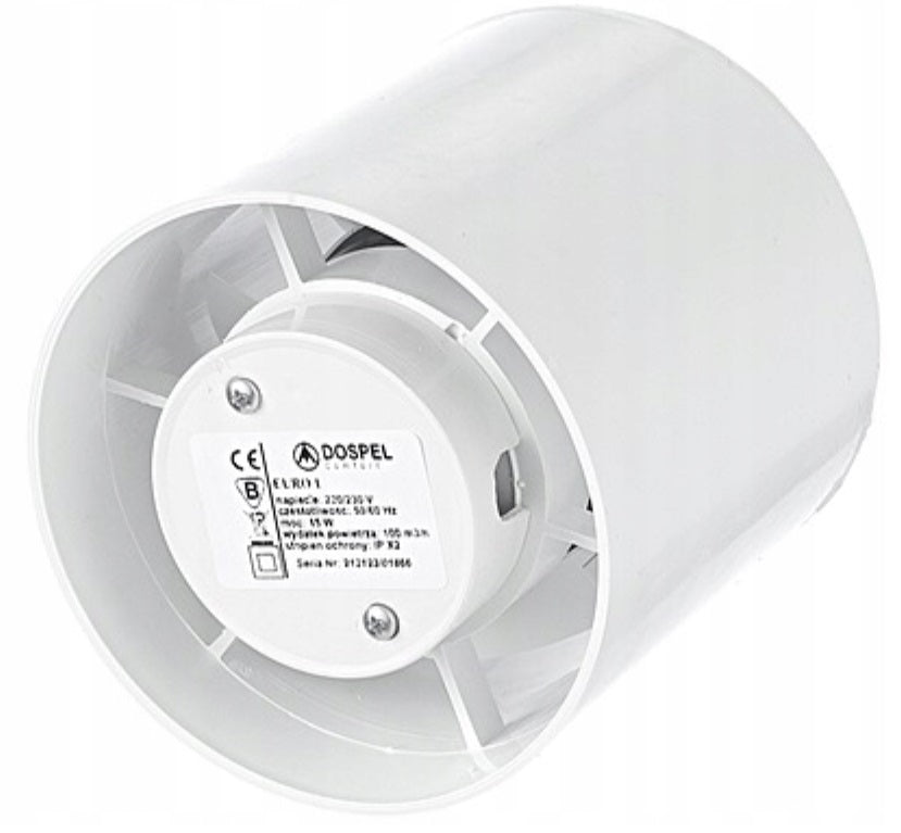 Euro Axial Bathroom Extraction Fan, 120mm