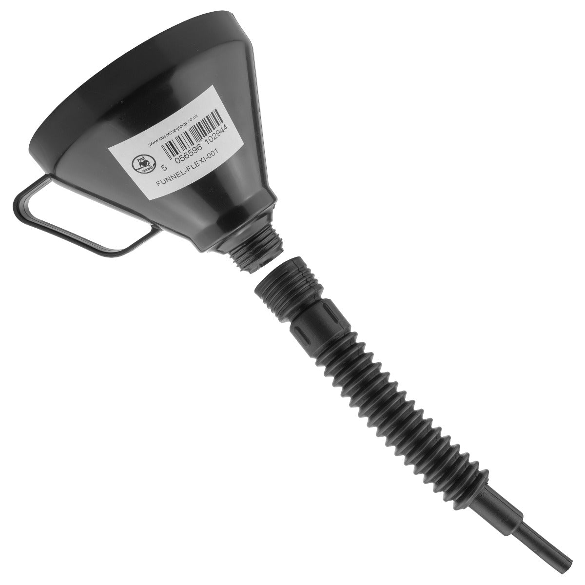 Vehicle Fuel Funnel with Flexible Spout, Black