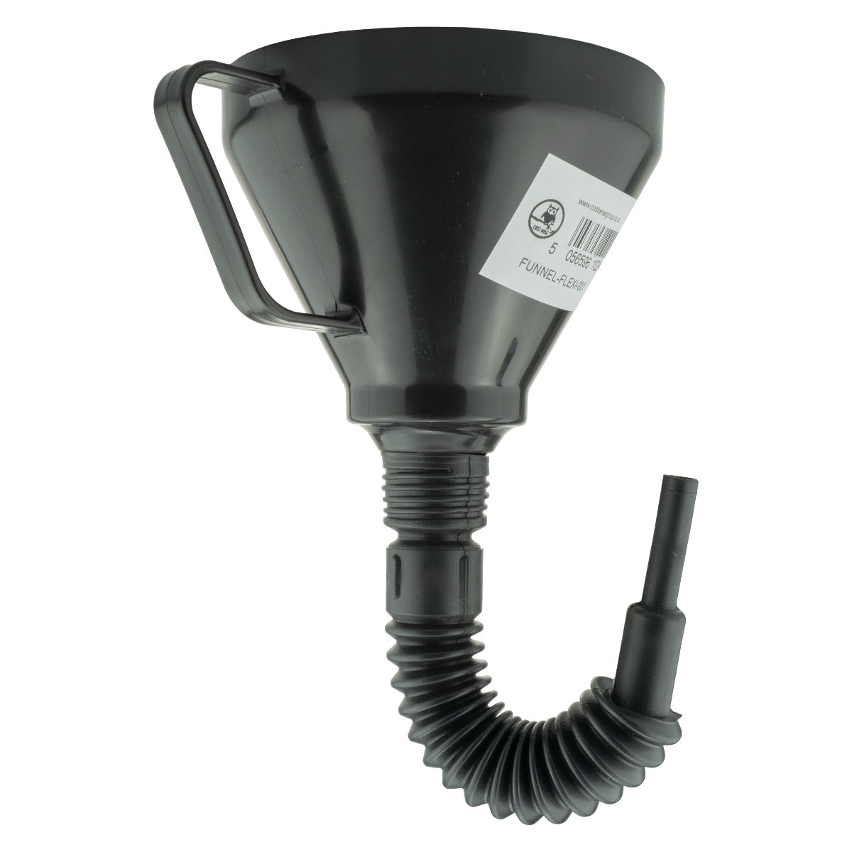 Vehicle Fuel Funnel with Flexible Spout, Black