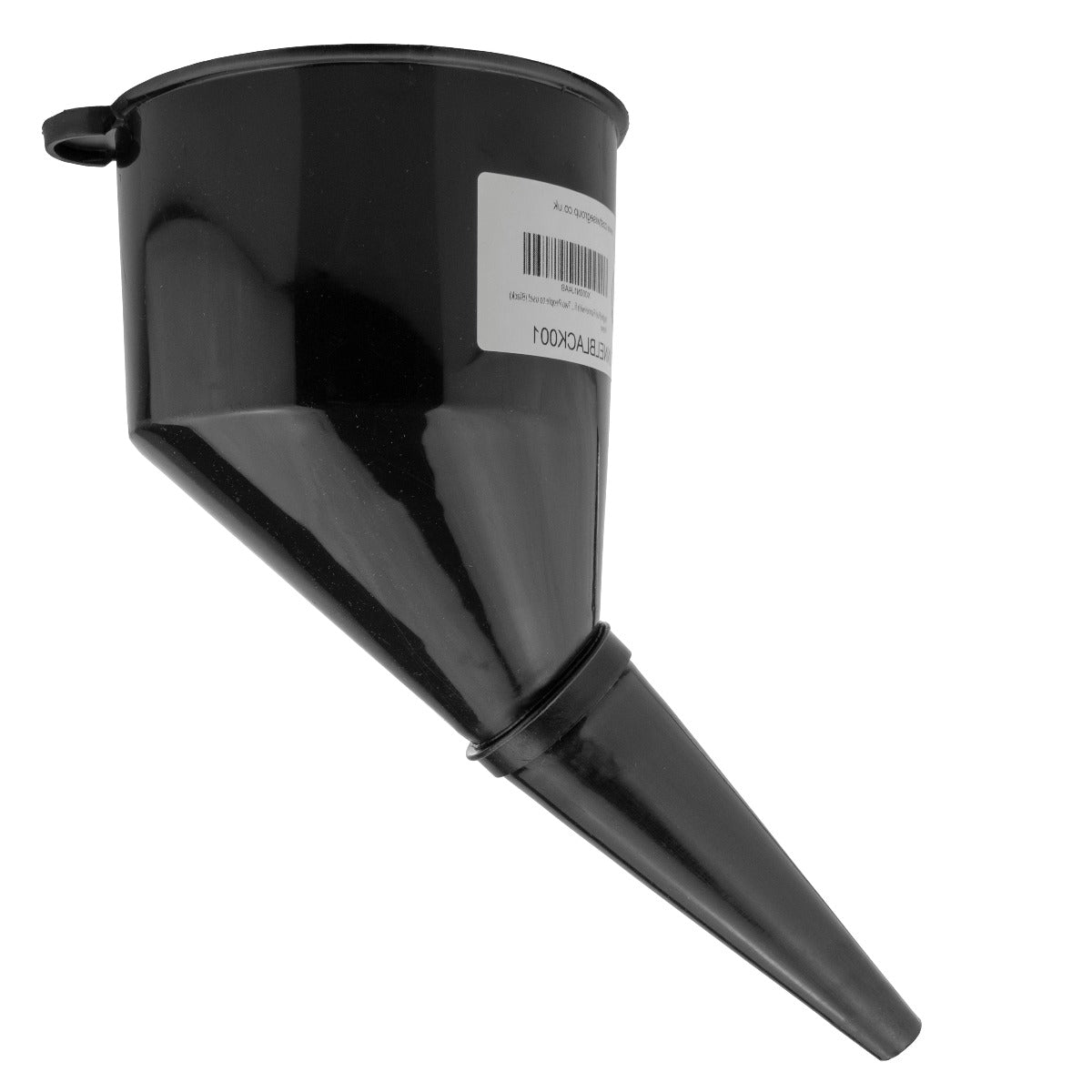 Filtered Fuel Funnel with Angled Spout, Black
