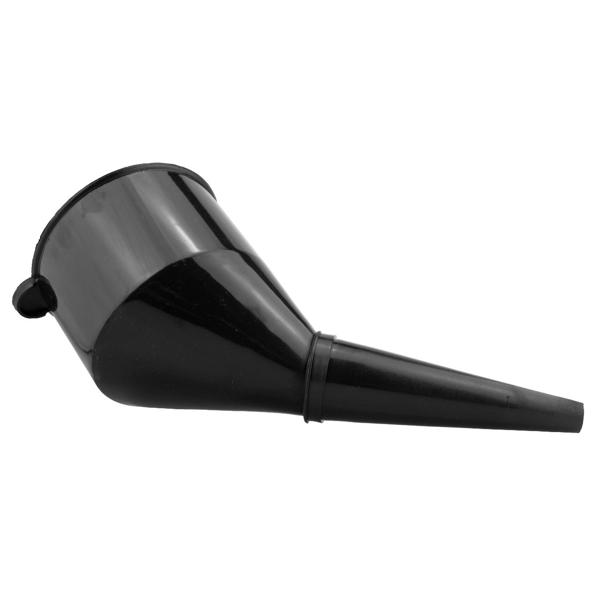 Filtered Fuel Funnel with Angled Spout, Black