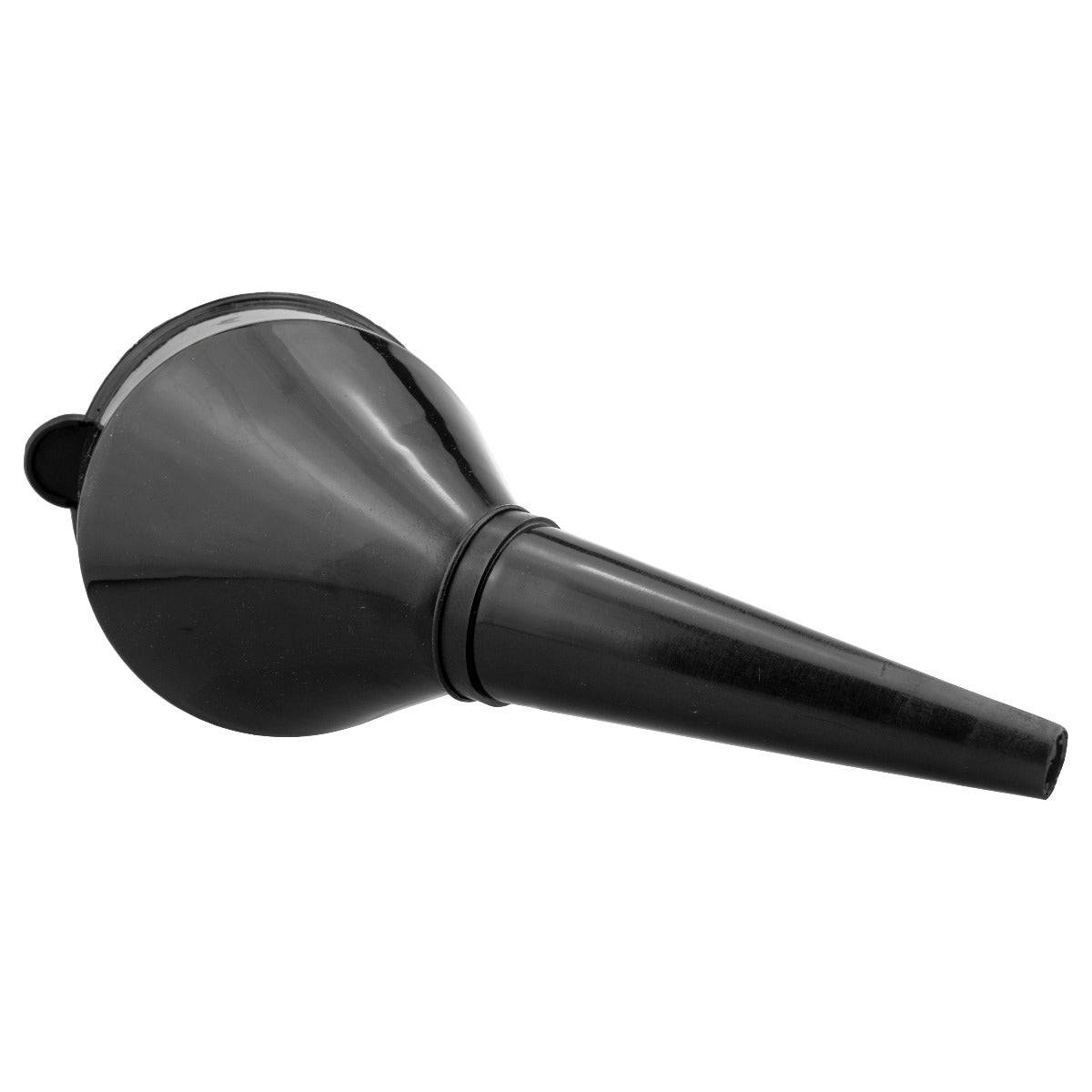 Filtered Fuel Funnel with Angled Spout, Black