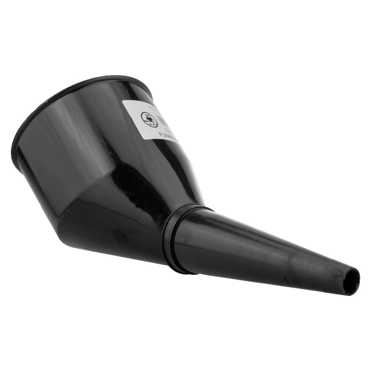 Filtered Fuel Funnel with Angled Spout, Black