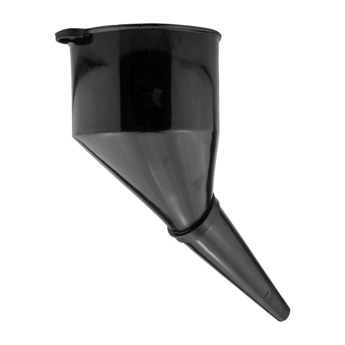 Filtered Fuel Funnel with Angled Spout, Black